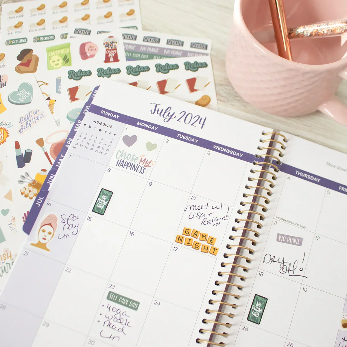 Planner Stickers | Rest Is Self-Care Pack - Image 14