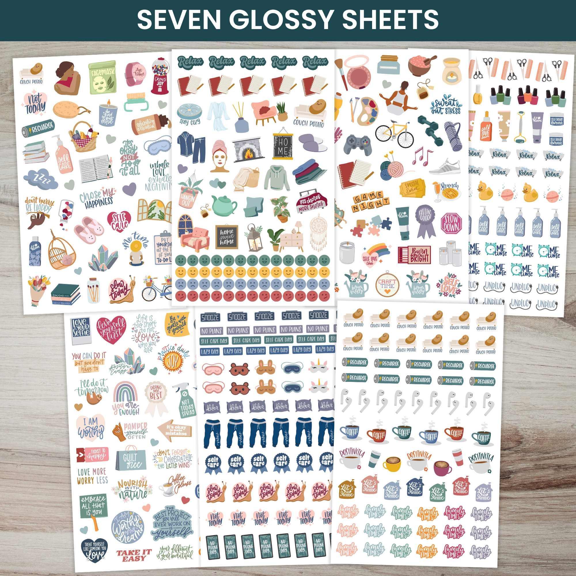 Planner Stickers | Rest Is Self-Care Pack - Image 3