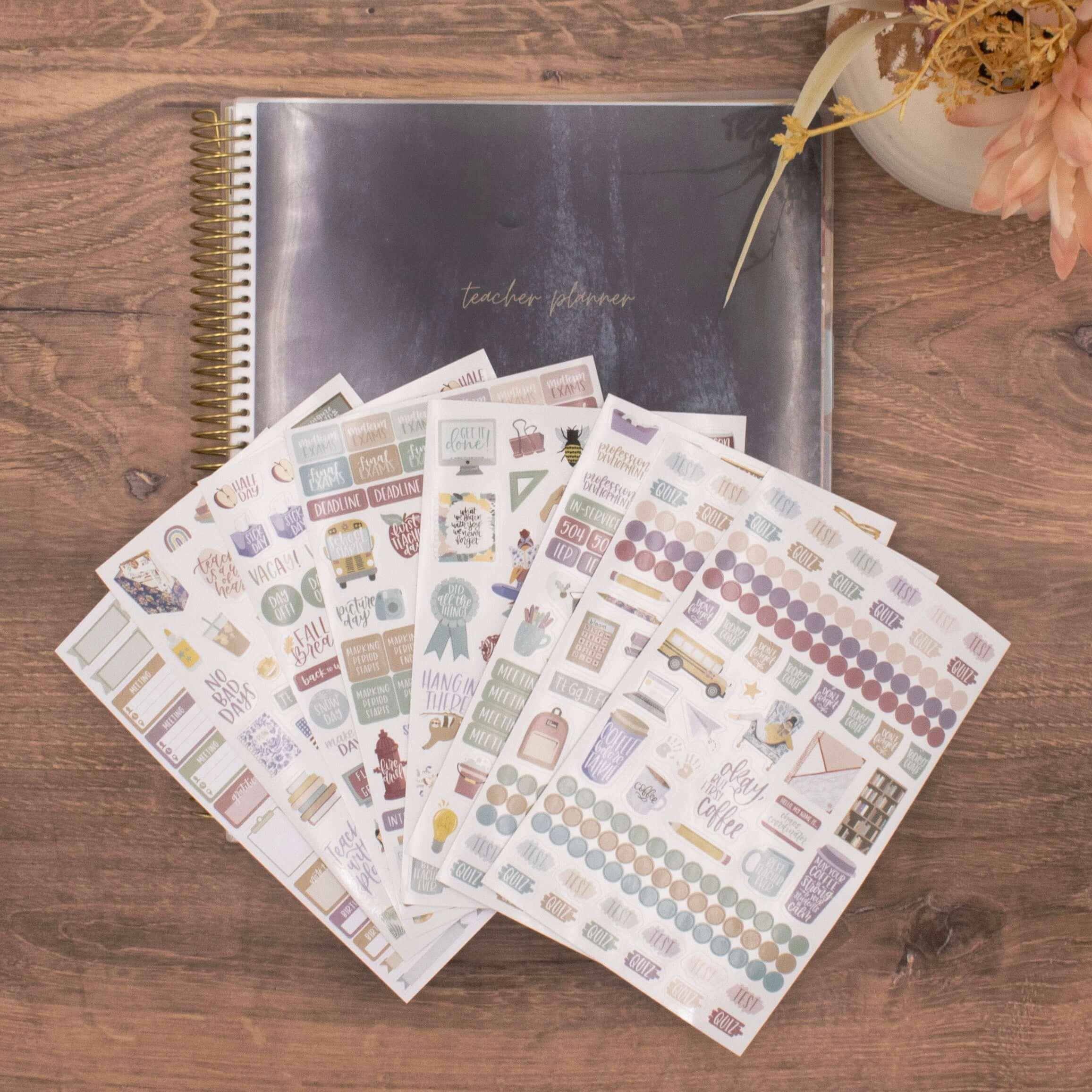 Planner Stickers | Teacher Pack | Cool Tones - Image 10