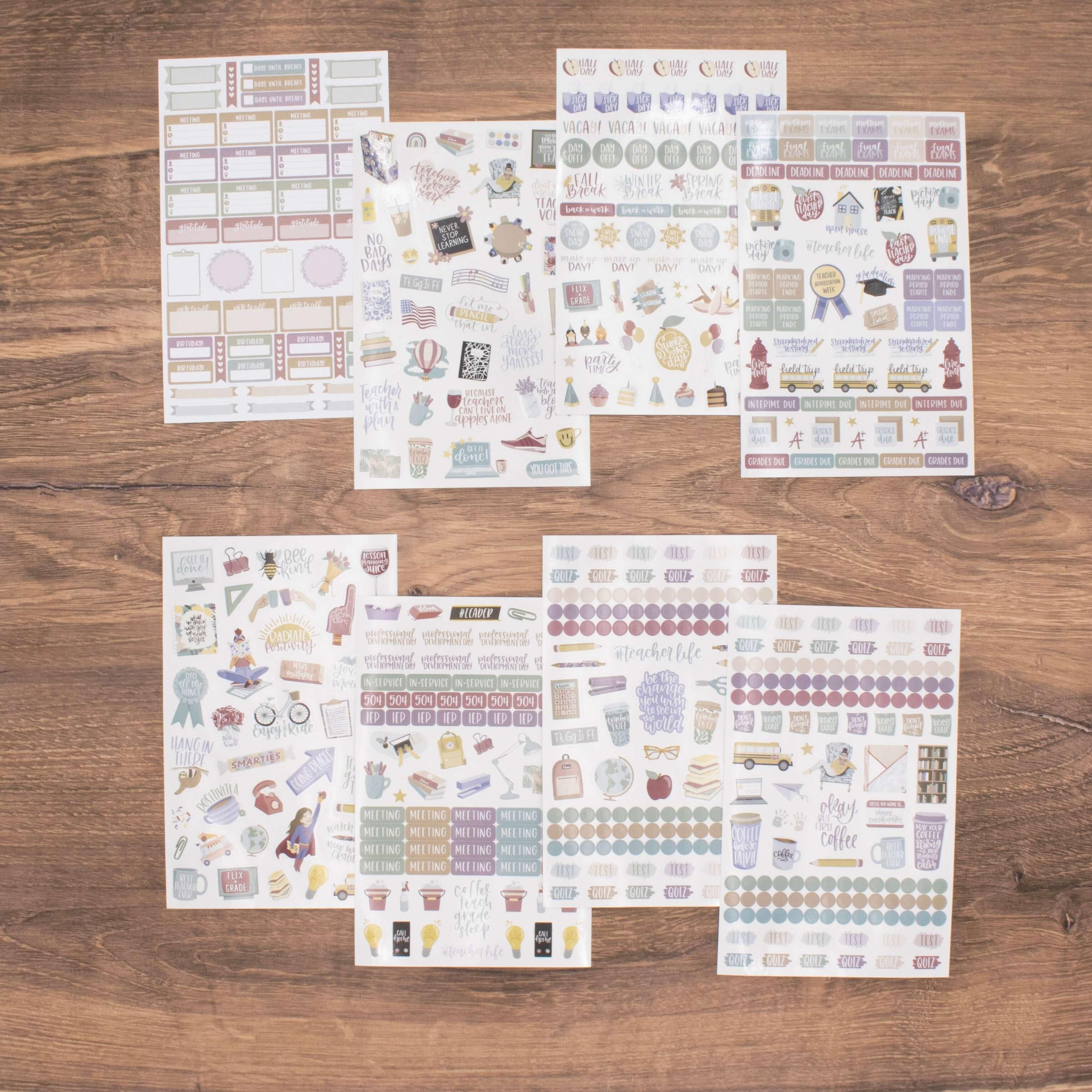 Planner Stickers | Teacher Pack | Cool Tones - Image 11