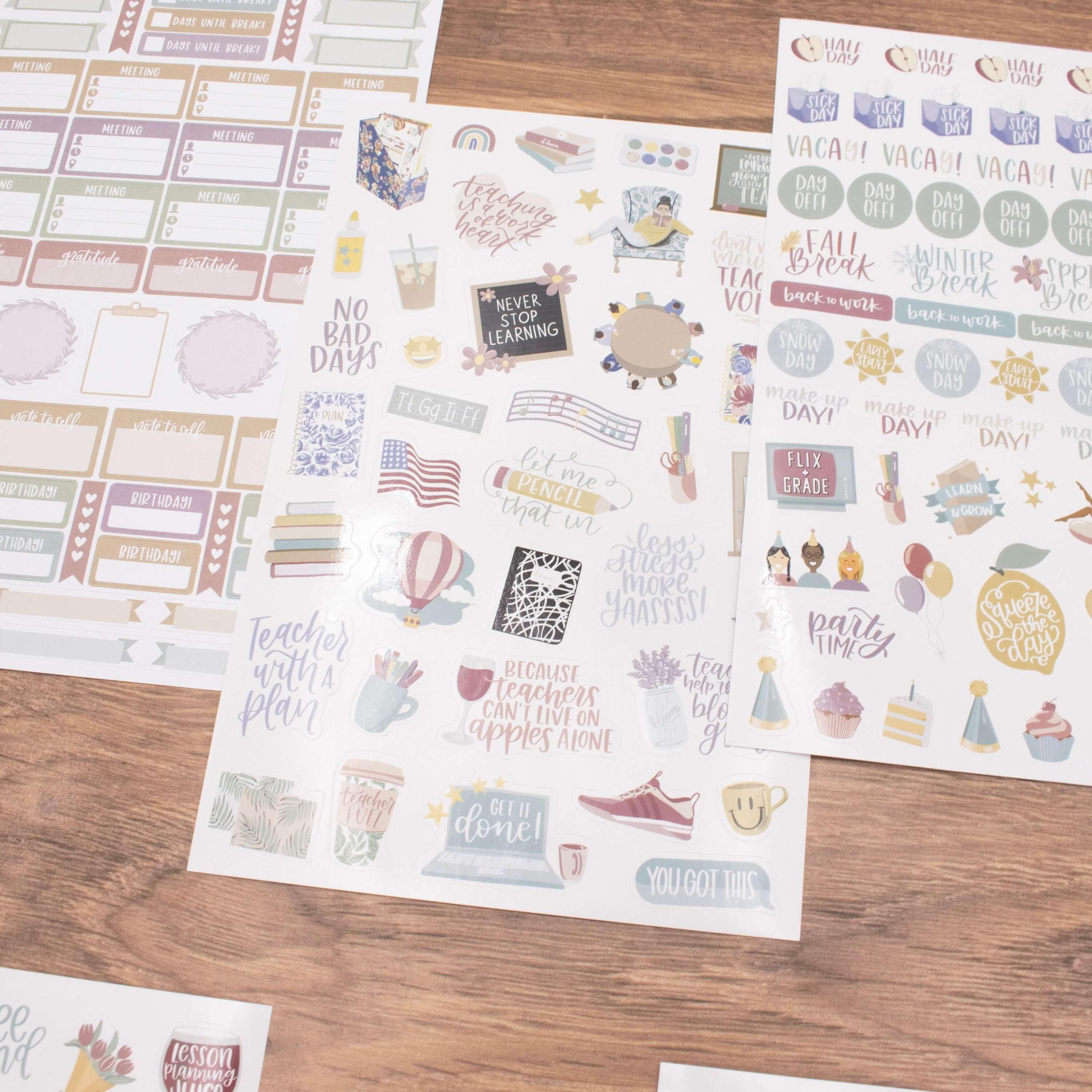 Planner Stickers | Teacher Pack | Cool Tones - Image 12