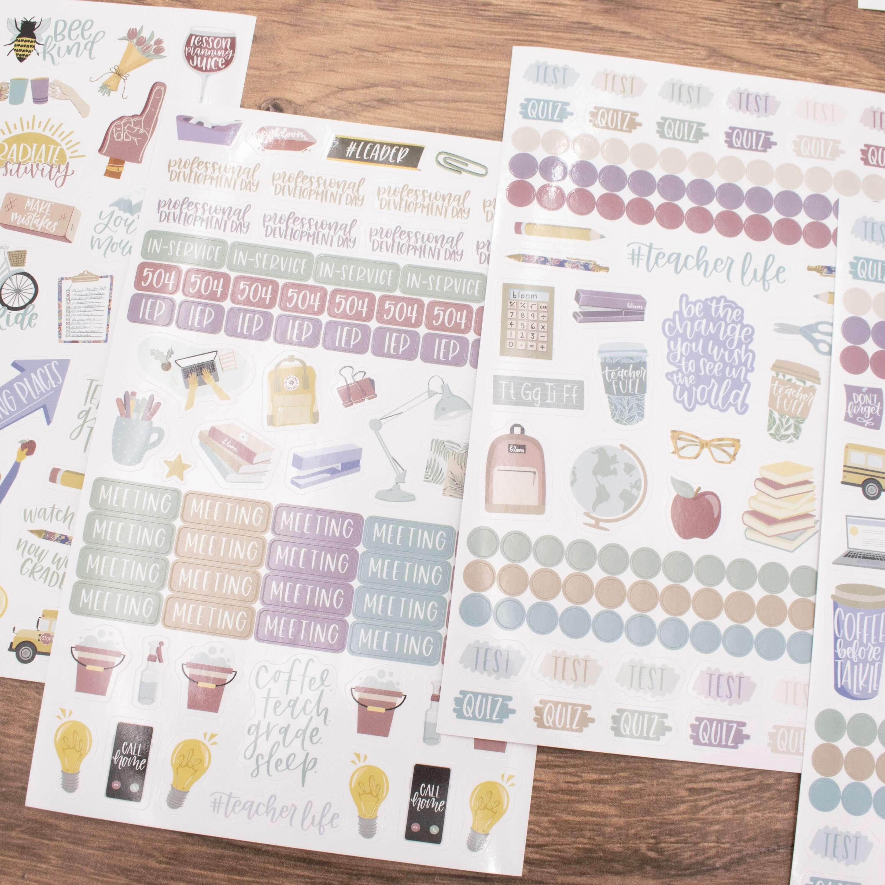 Planner Stickers | Teacher Pack | Cool Tones - Image 13