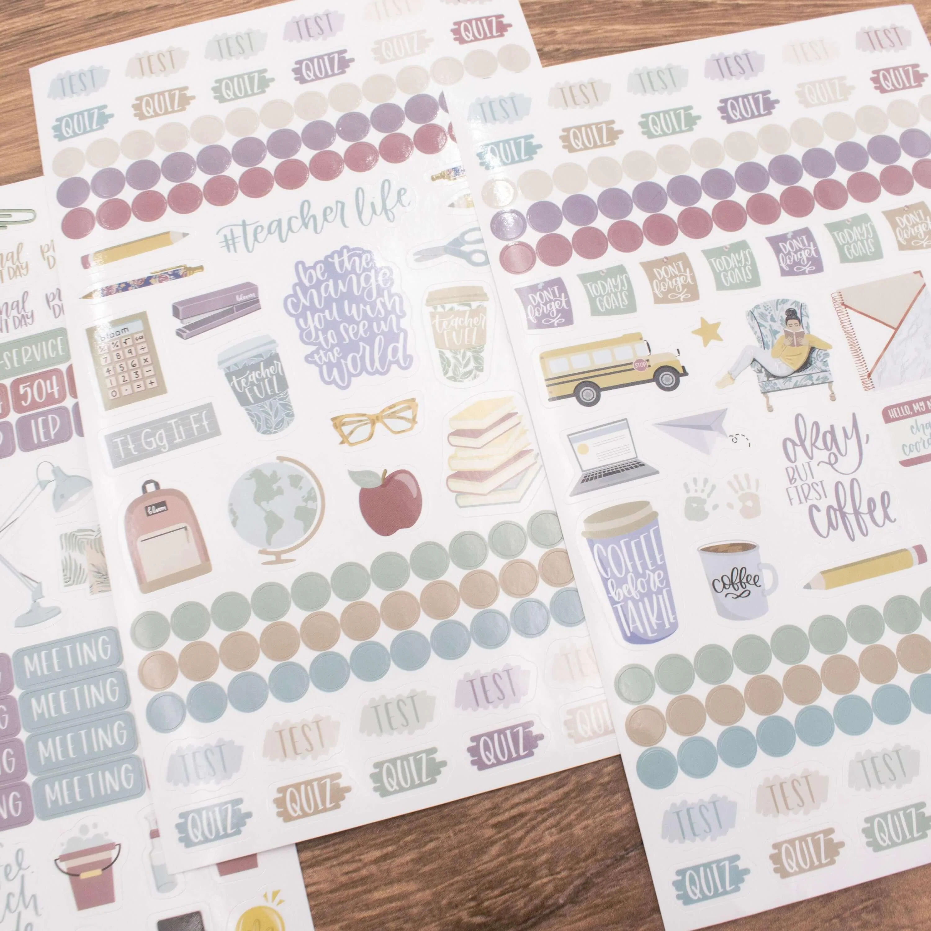 Planner Stickers | Teacher Pack | Cool Tones - Image 14