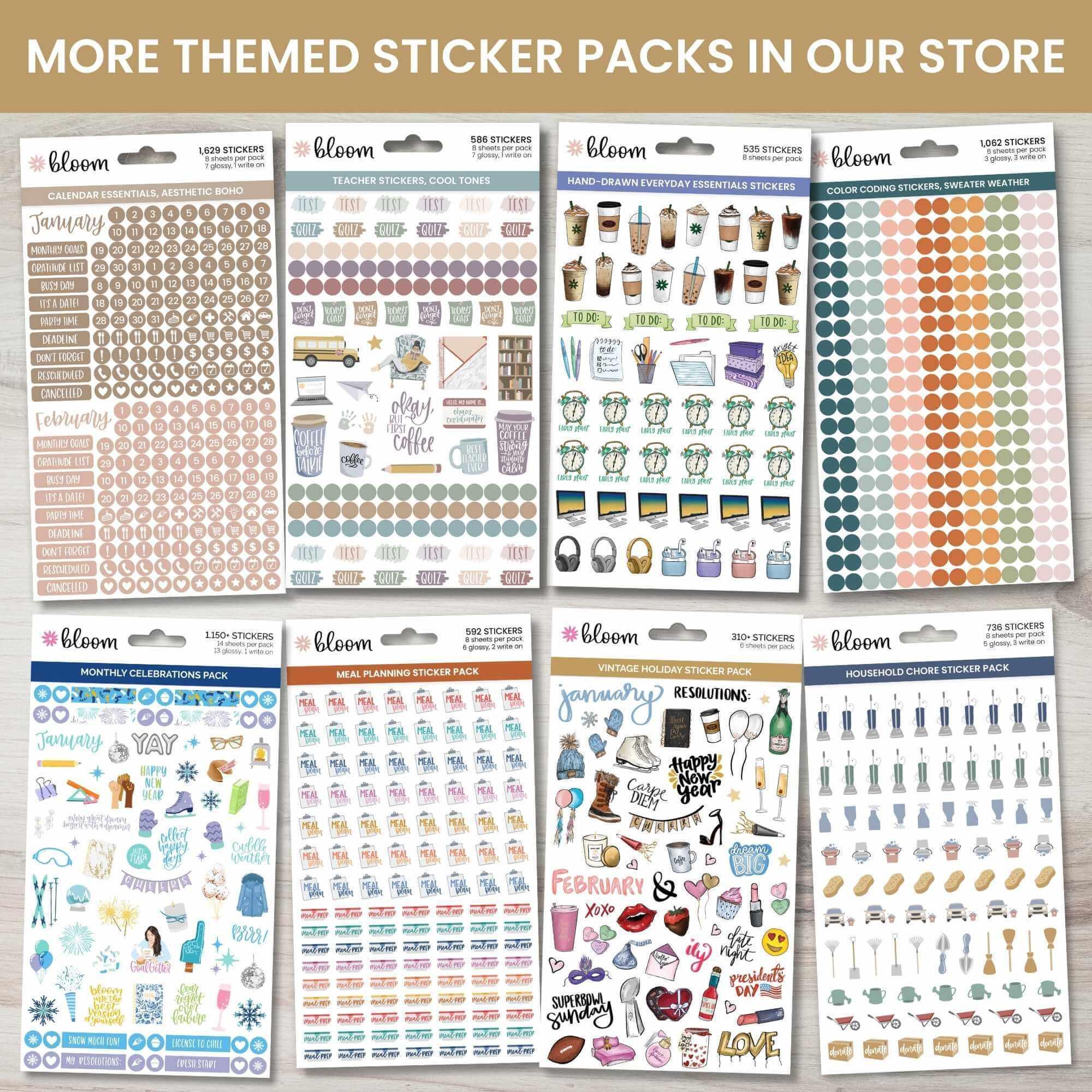 Planner Stickers | Teacher Pack | Cool Tones - Image 22