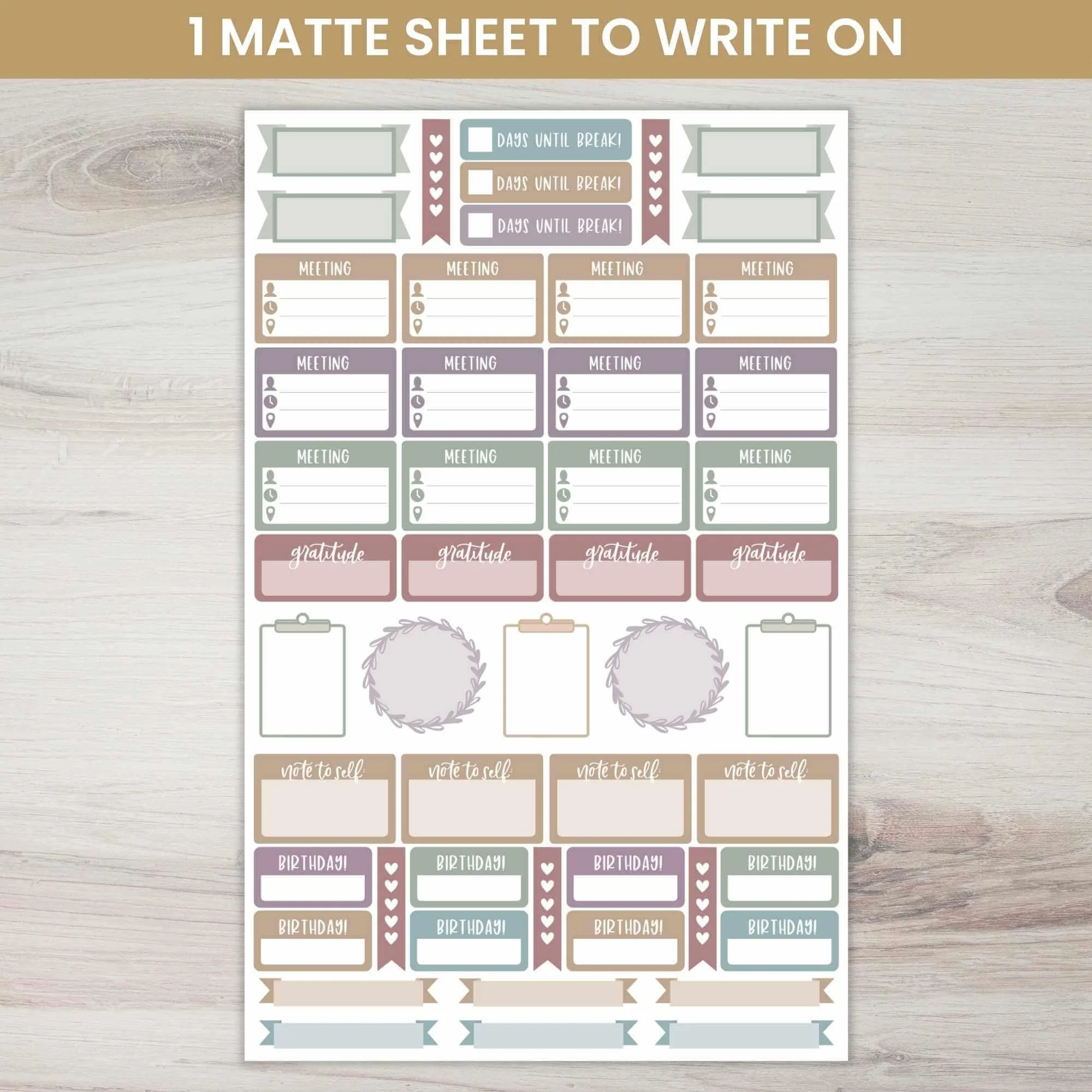 Planner Stickers | Teacher Pack | Cool Tones - Image 4