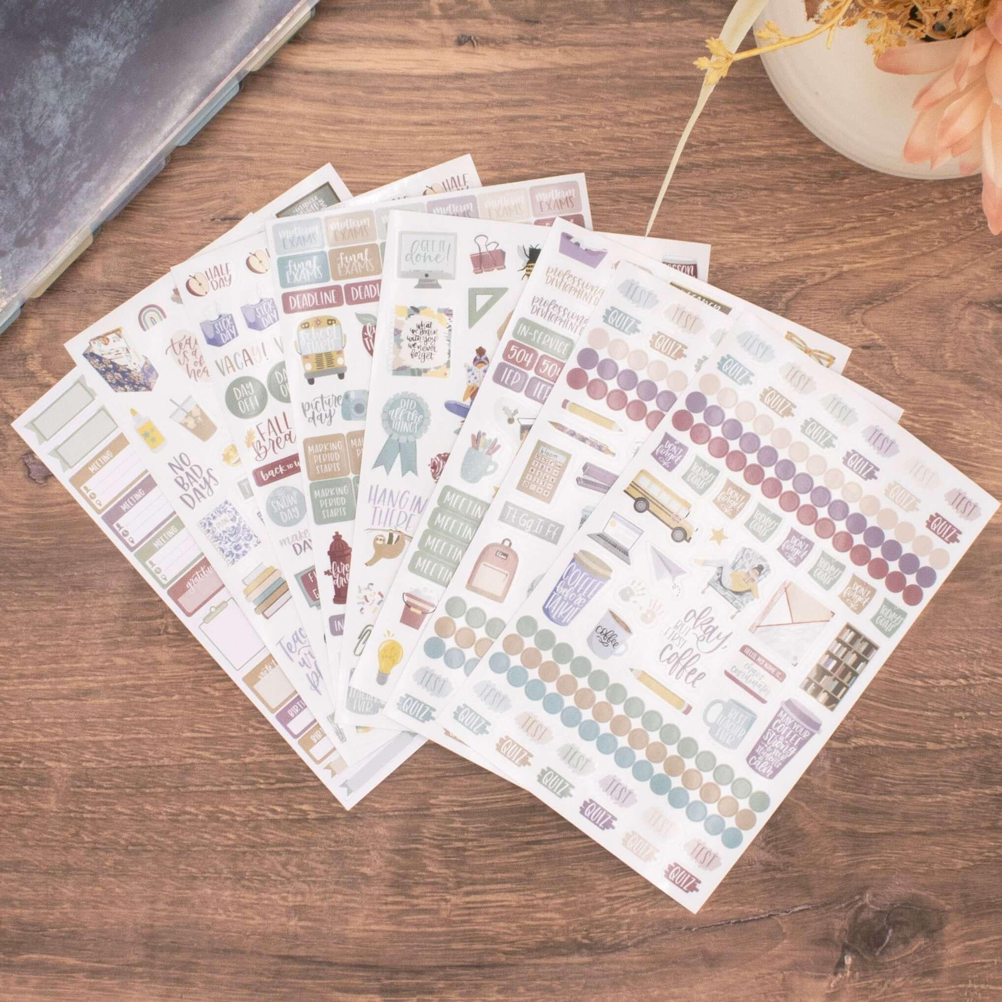 Planner Stickers | Teacher Pack | Cool Tones - Image 8