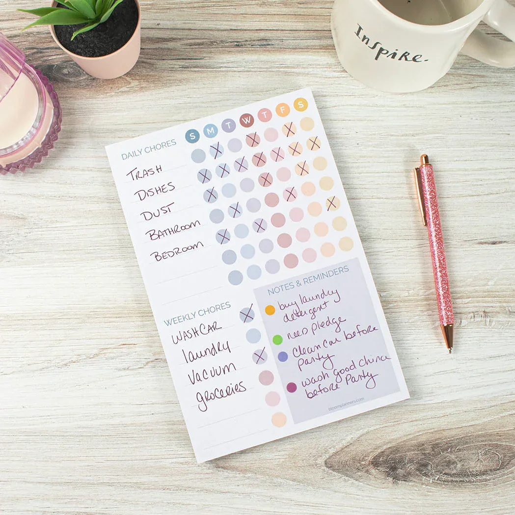 Planning Pad, 6" x 9", Chore Pad with Magnets, Pastel - Image 10