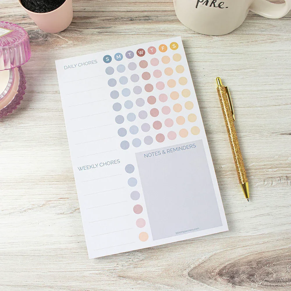 Planning Pad, 6" x 9", Chore Pad with Magnets, Pastel - Image 14