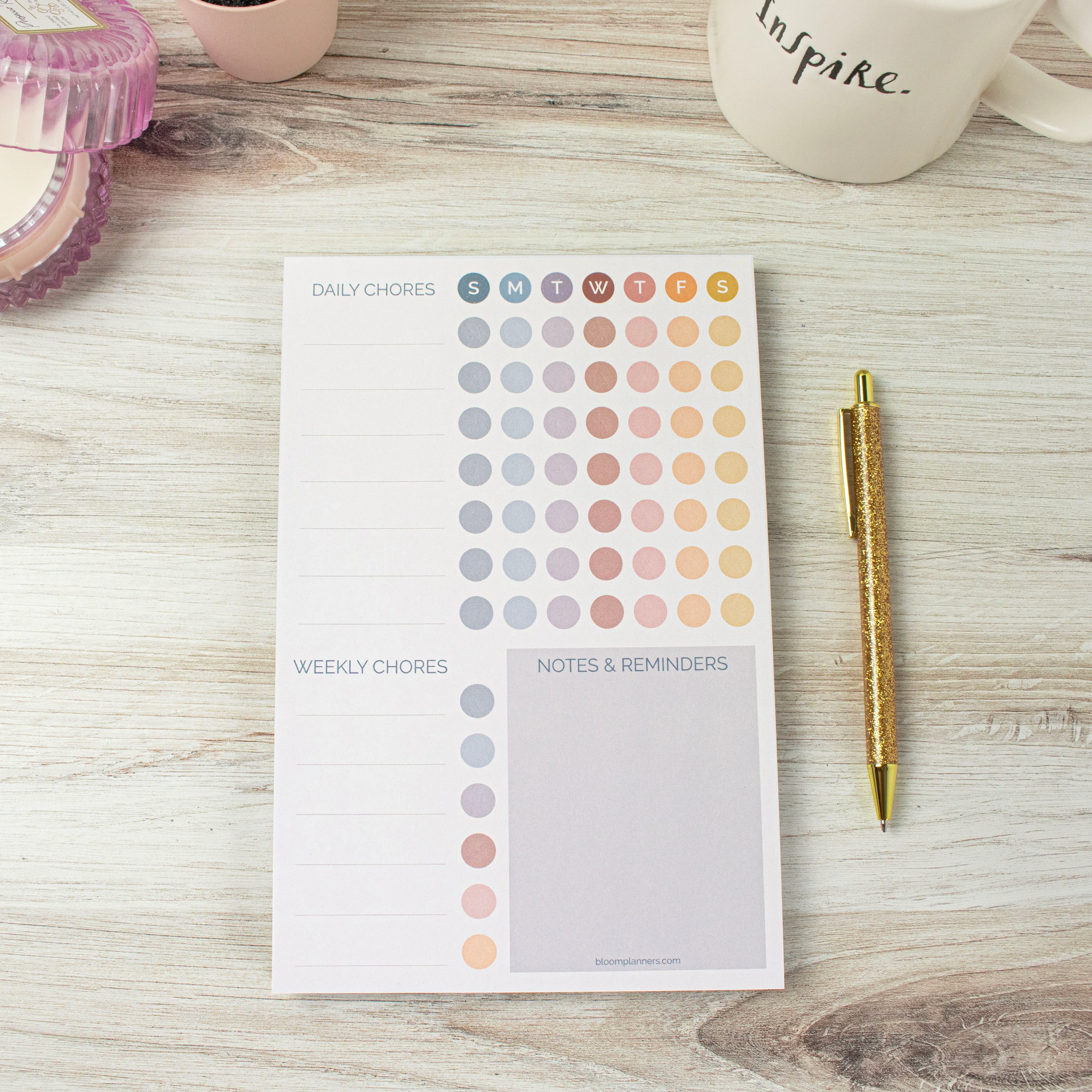 Planning Pad, 6" x 9", Chore Pad with Magnets, Pastel - Image 15