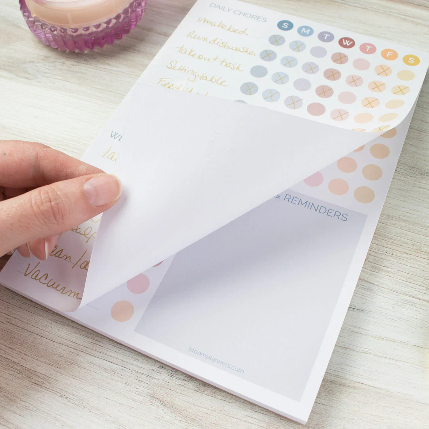 Planning Pad, 6" x 9", Chore Pad with Magnets, Pastel - Image 19