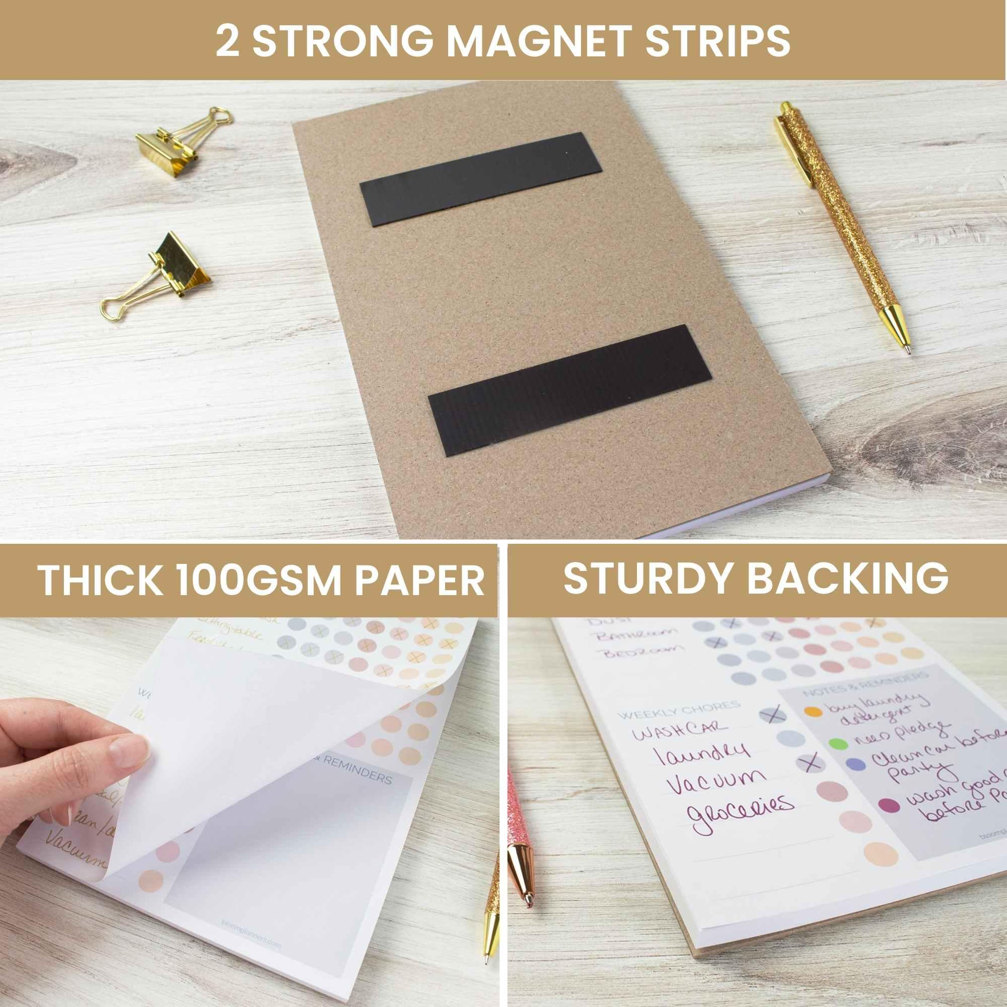Planning Pad, 6" x 9", Chore Pad with Magnets, Pastel - Image 6
