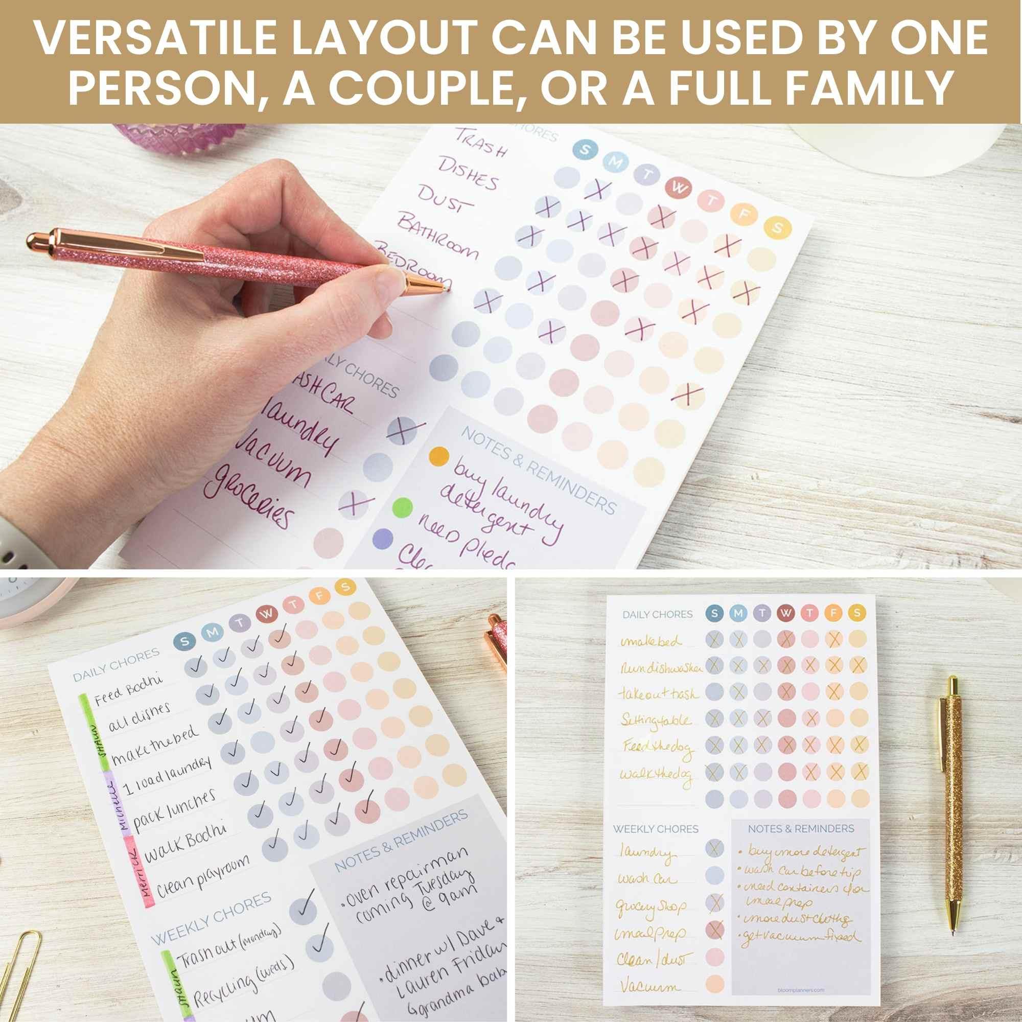 Planning Pad, 6" x 9", Chore Pad with Magnets, Pastel - Image 7