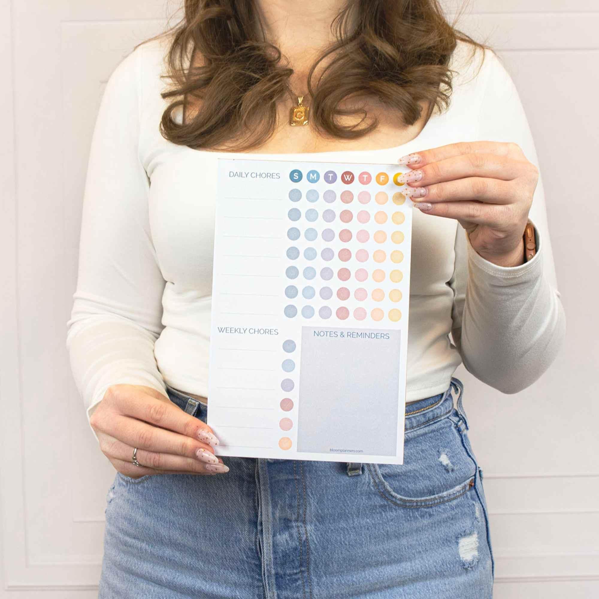 Planning Pad, 6" x 9", Chore Pad with Magnets, Pastel - Image 8