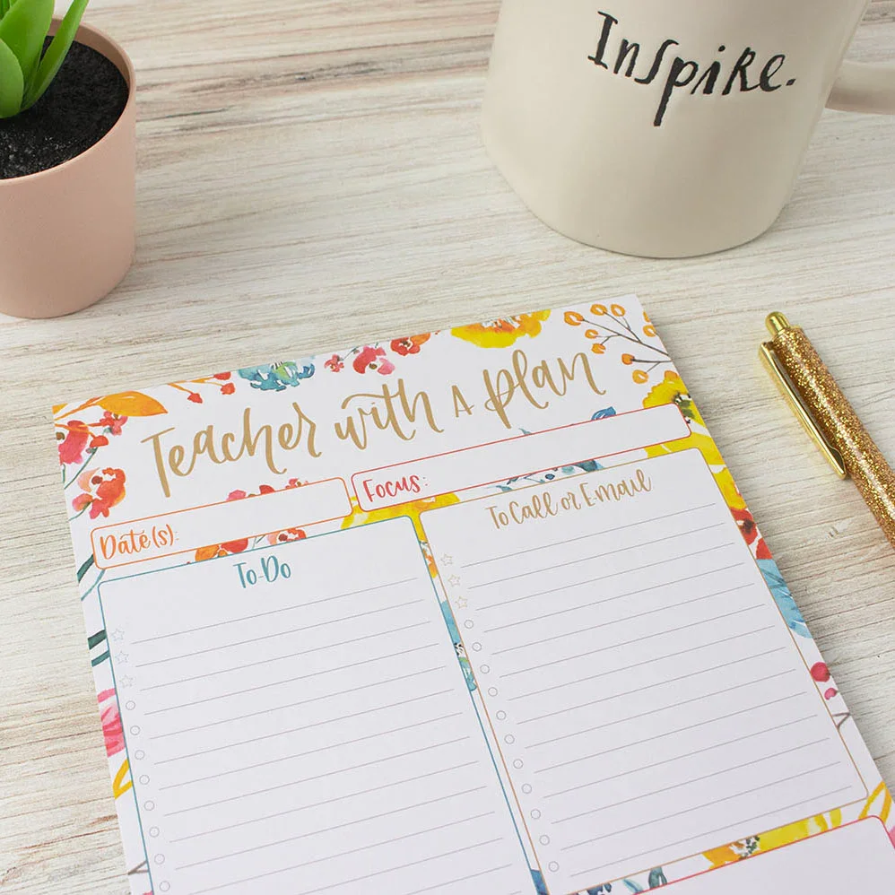 Planning Pad, 6" x 9", Teacher To-Do List, Happy Blooms - Image 14