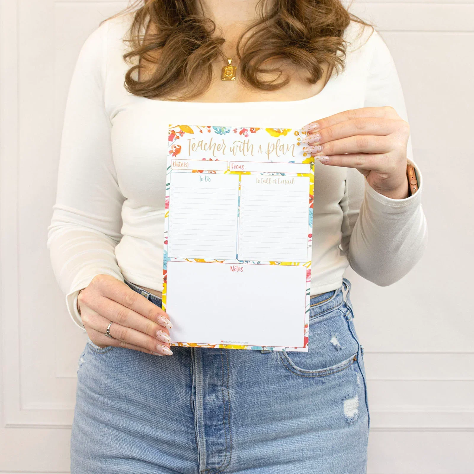 Planning Pad, 6" x 9", Teacher To-Do List, Happy Blooms - Image 8