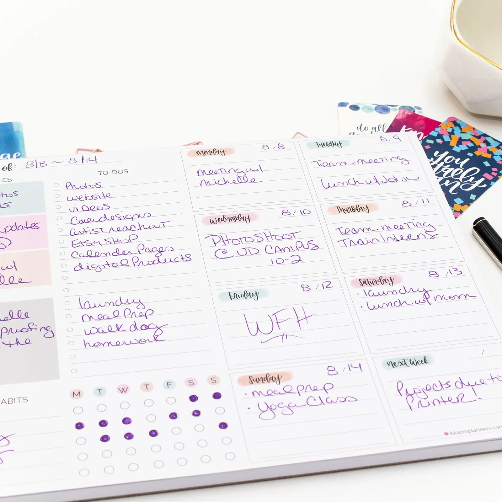 Planning Pad, 8.5" x 11", Weekly To-Do List & Planner, Pastel - Image 12