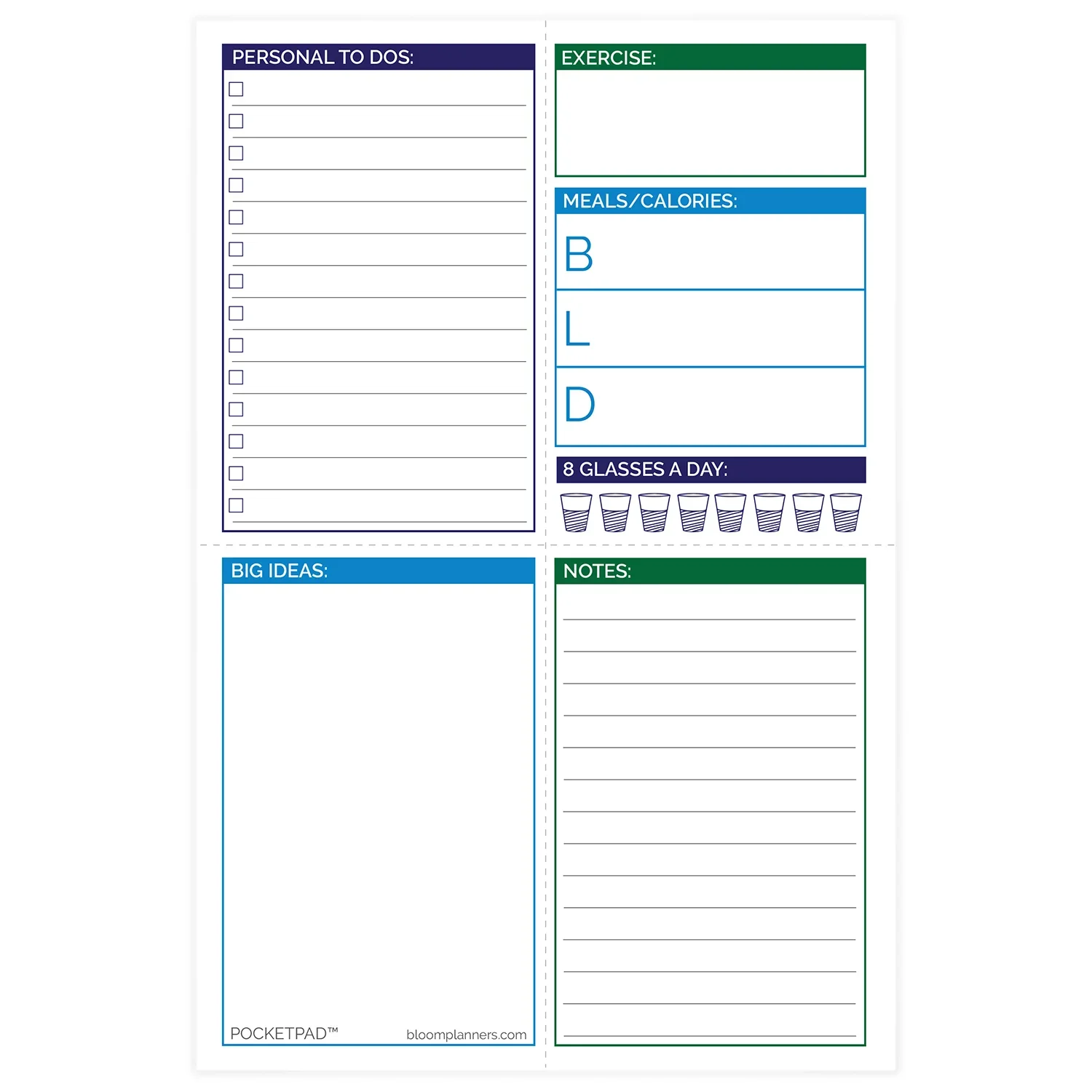 Planning Pad, 6" x 9", Double Sided Pocket Pad - Image 5