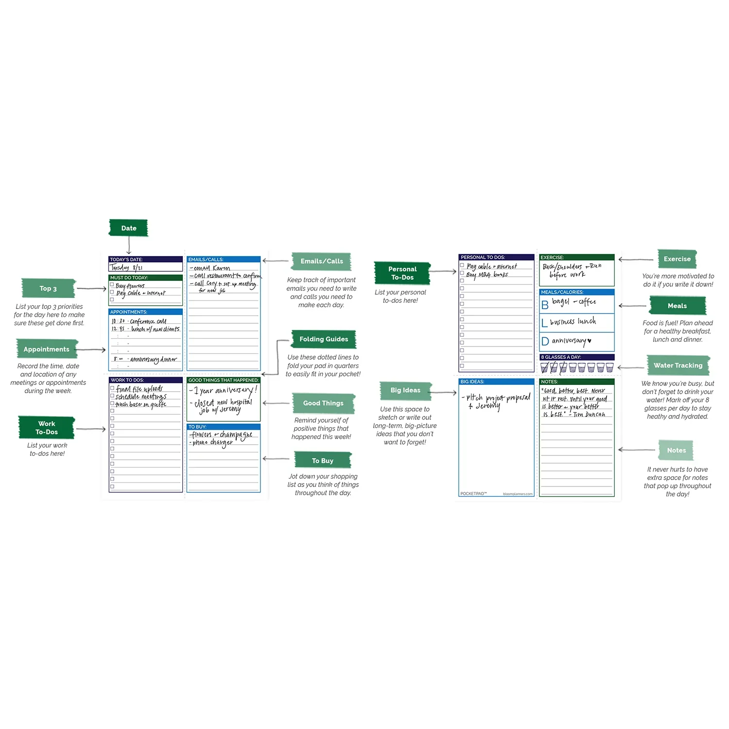 Planning Pad, 6" x 9", Double Sided Pocket Pad - Image 8