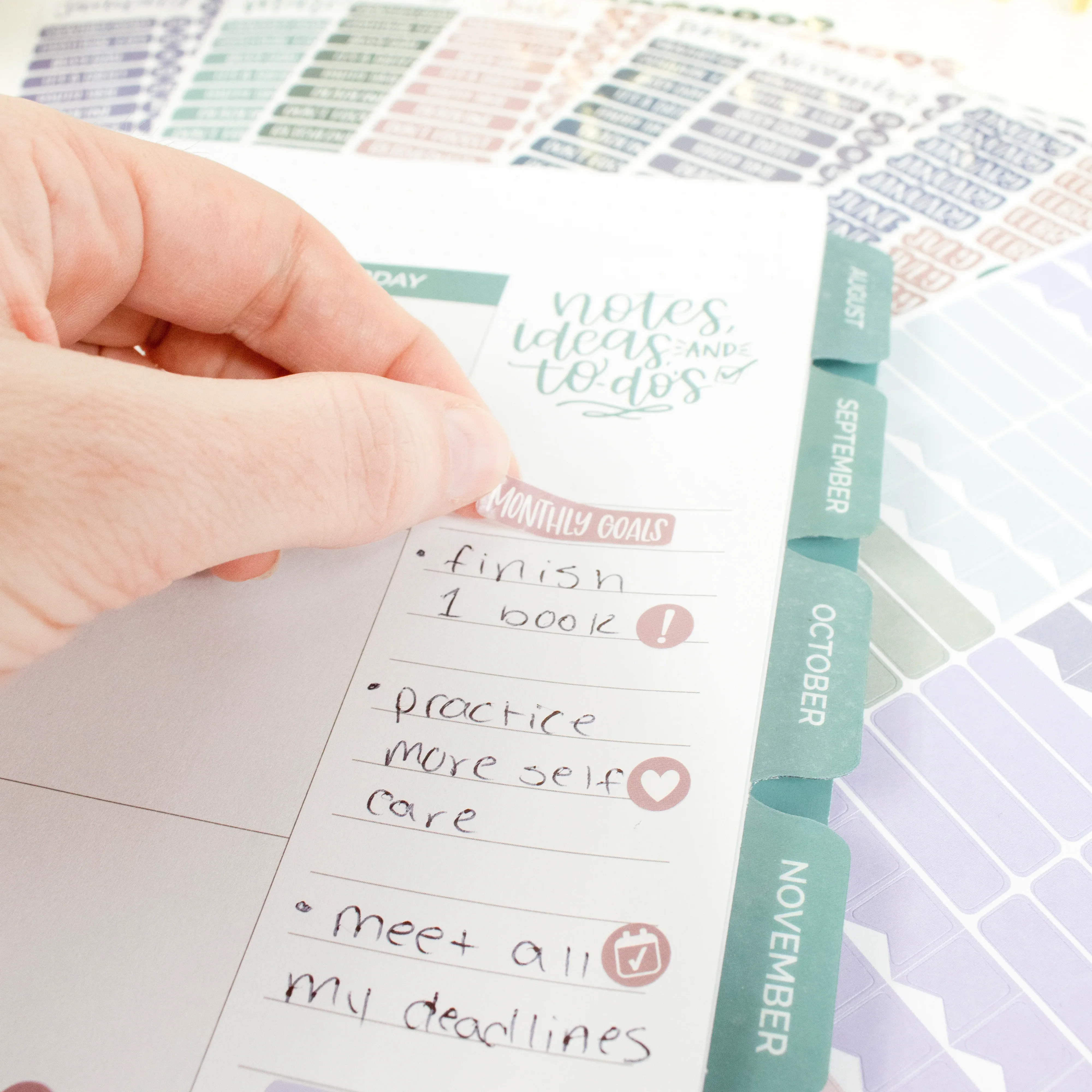 Planner Stickers | Calendar Essentials – Jewel Tones - Image 13