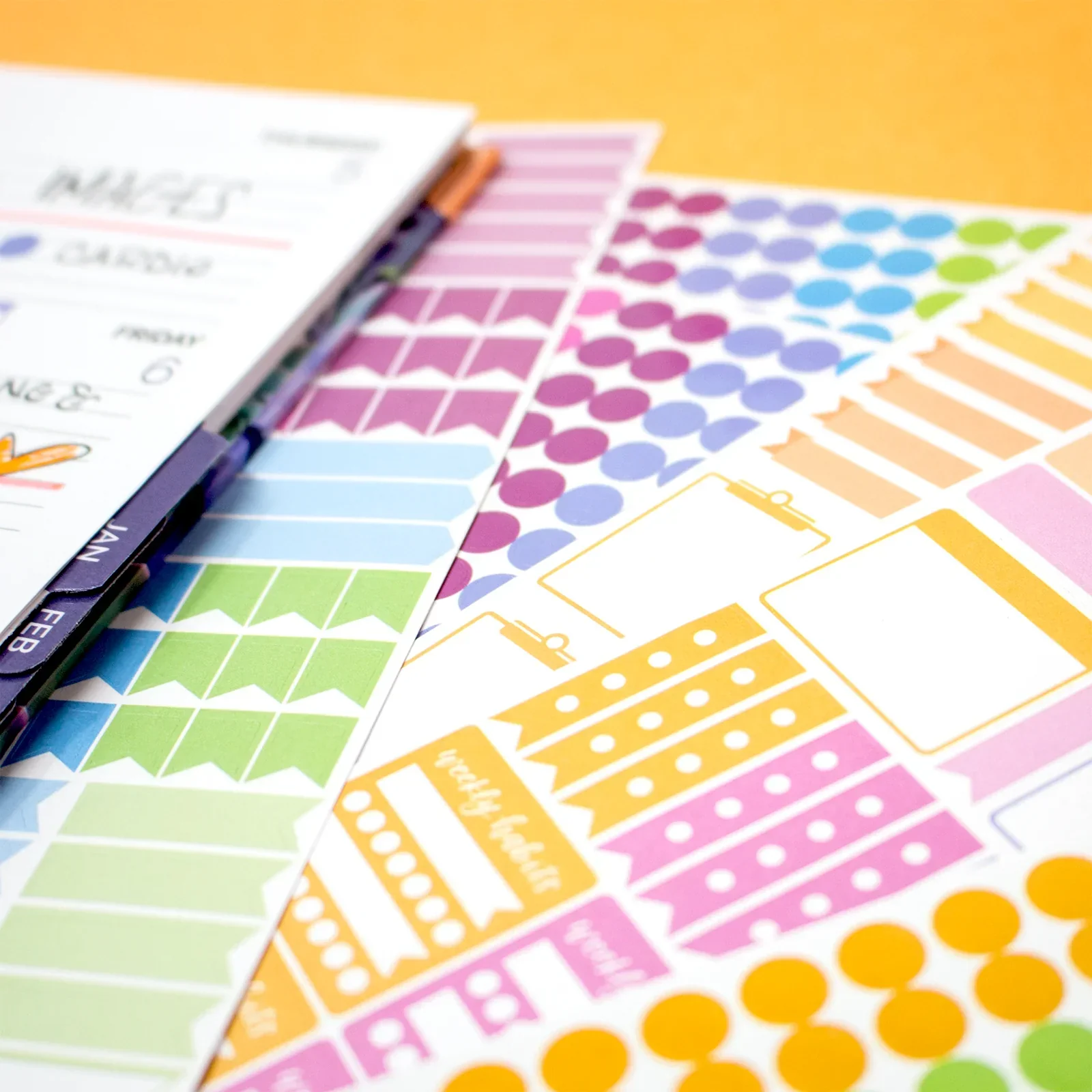 Planner Stickers, Color Coding Pack, Bright - Image 10