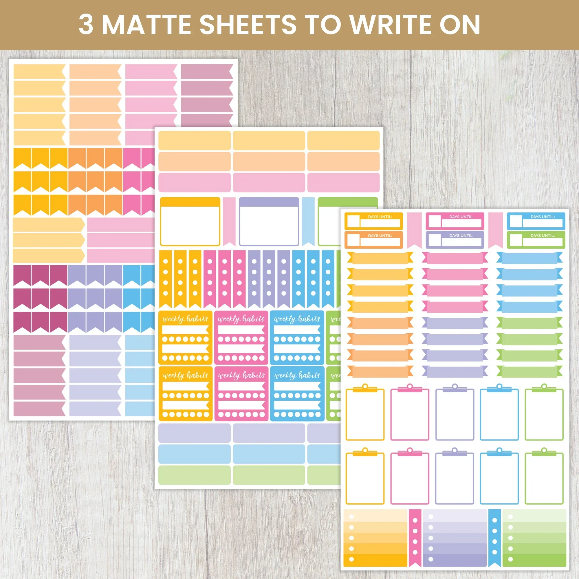 Planner Stickers, Color Coding Pack, Bright - Image 4