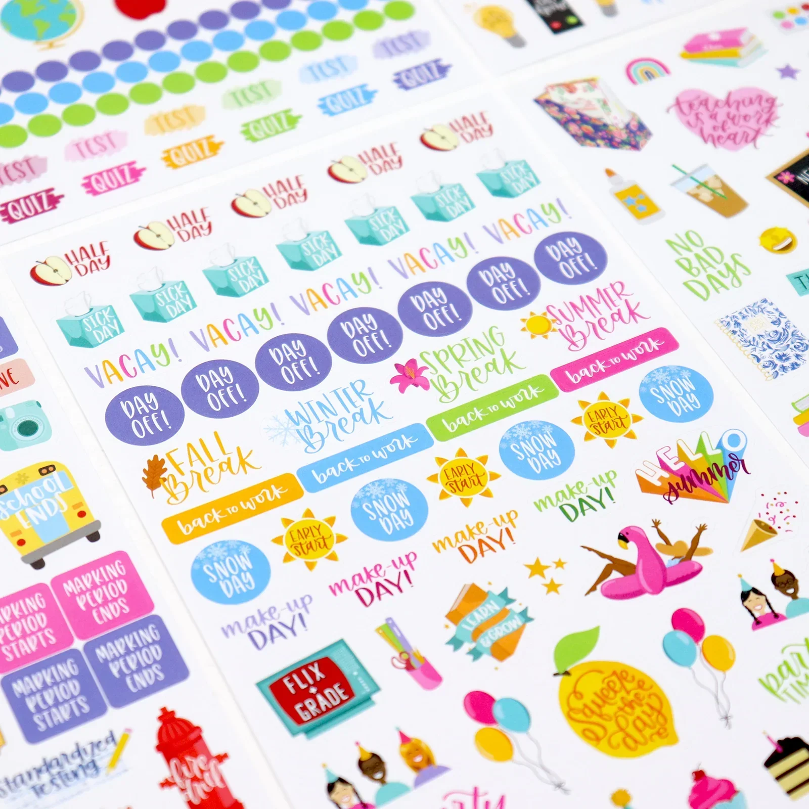 Planner Stickers | Teacher Pack | Bright - Image 10