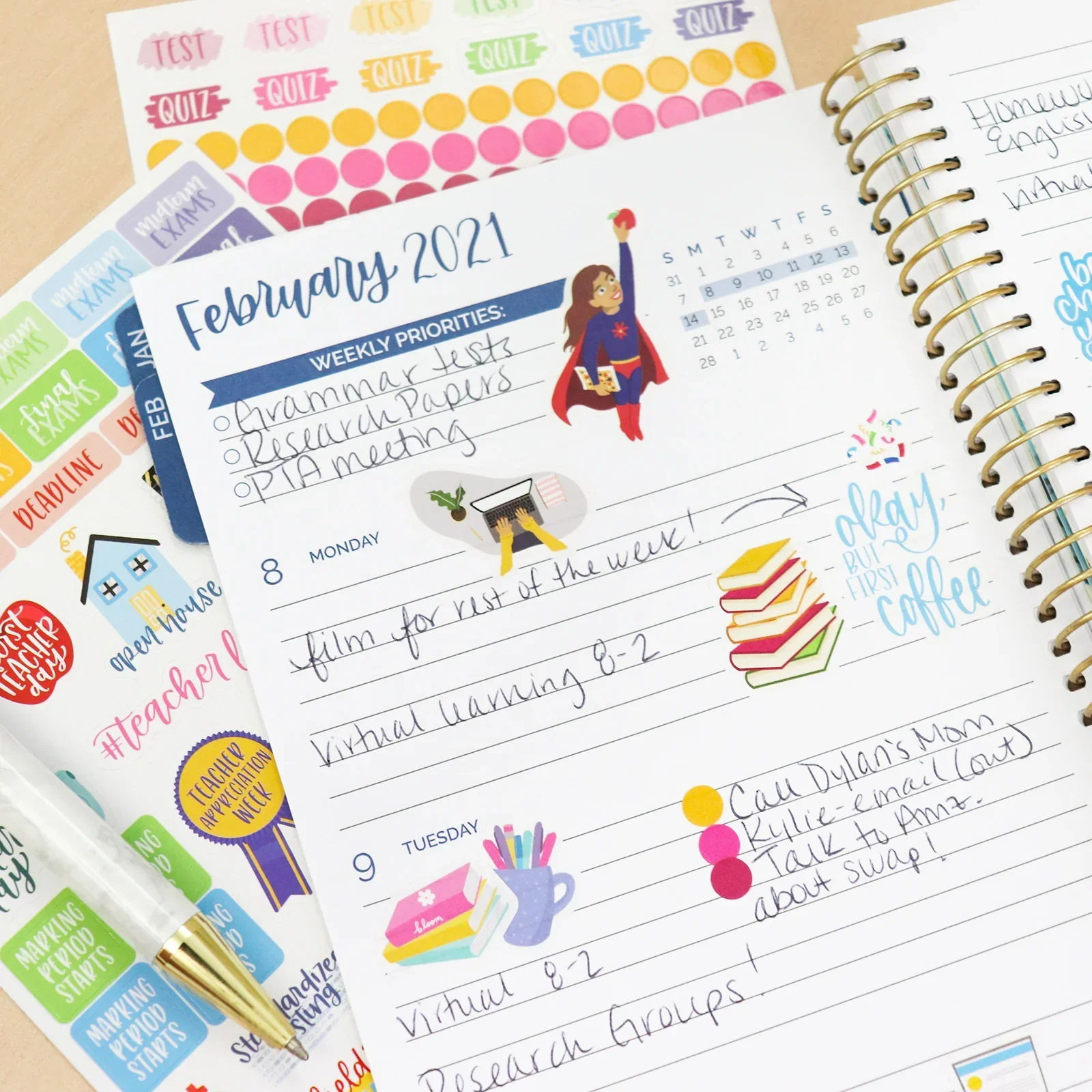 Planner Stickers | Teacher Pack | Bright - Image 11