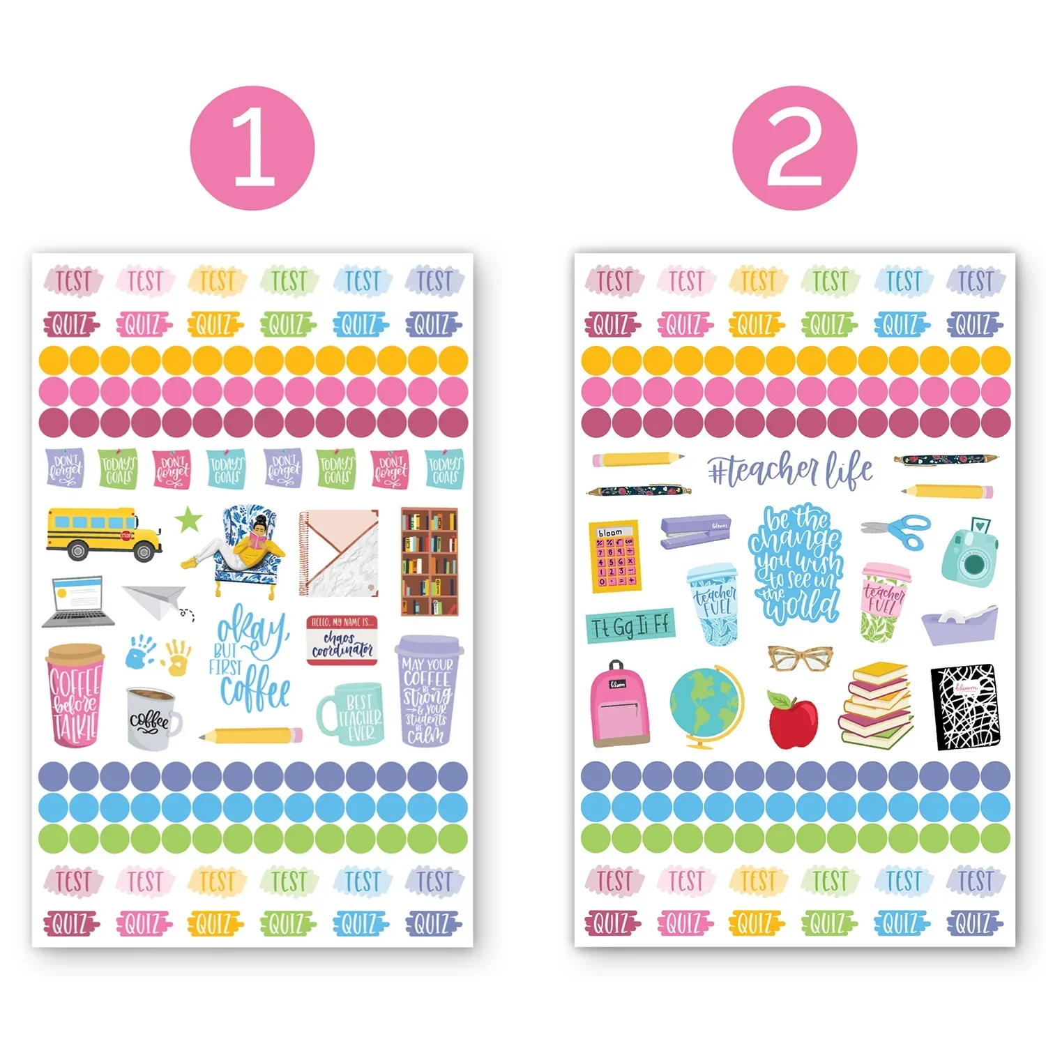 Planner Stickers | Teacher Pack | Bright - Image 5