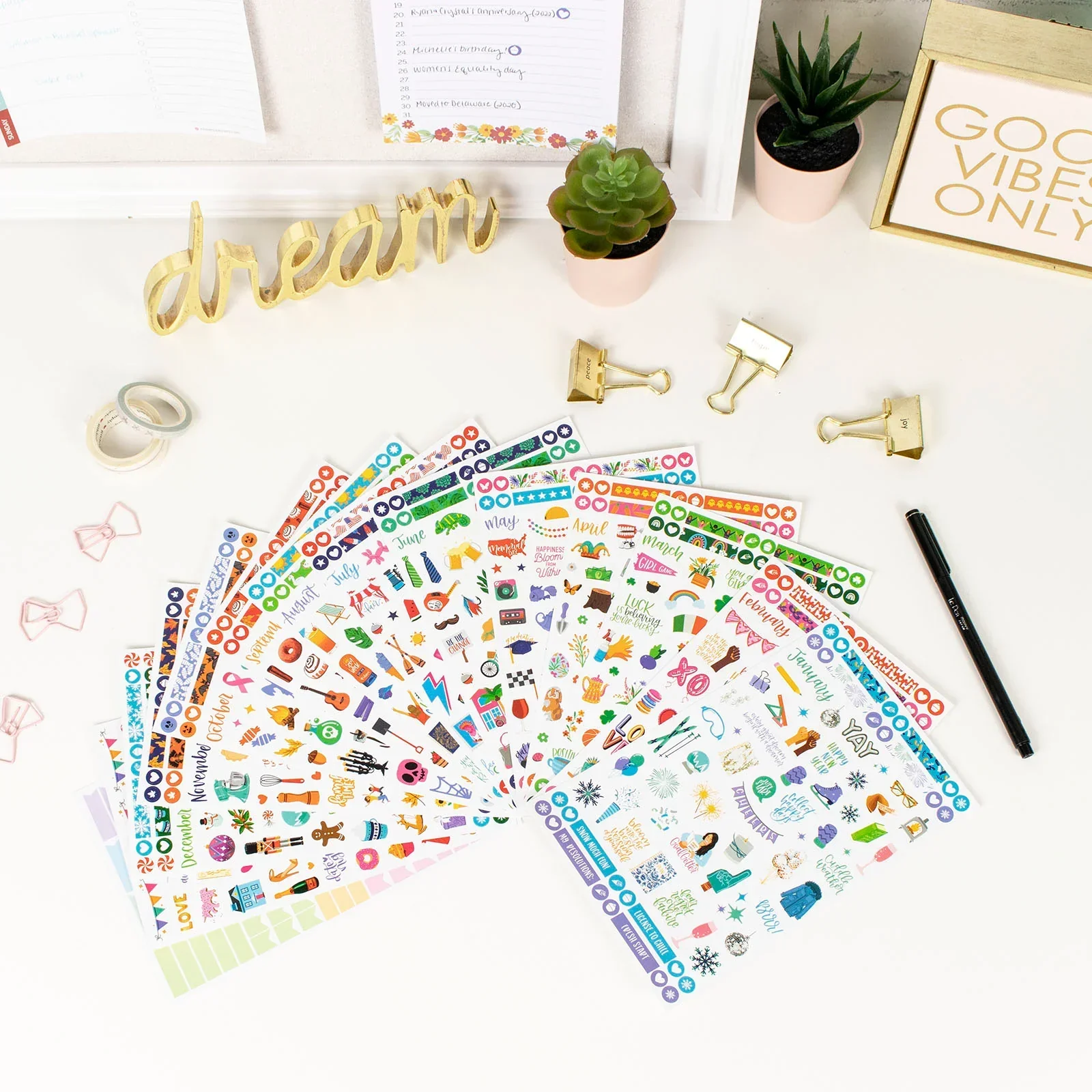 Planner Sticker Value Pack | Monthly Celebrations – Bright - Image 8