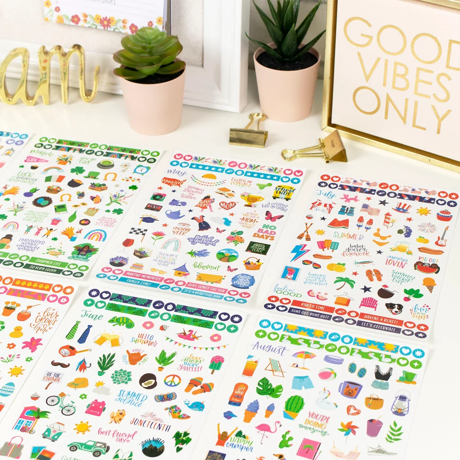 Planner Sticker Value Pack | Monthly Celebrations – Bright - Image 9