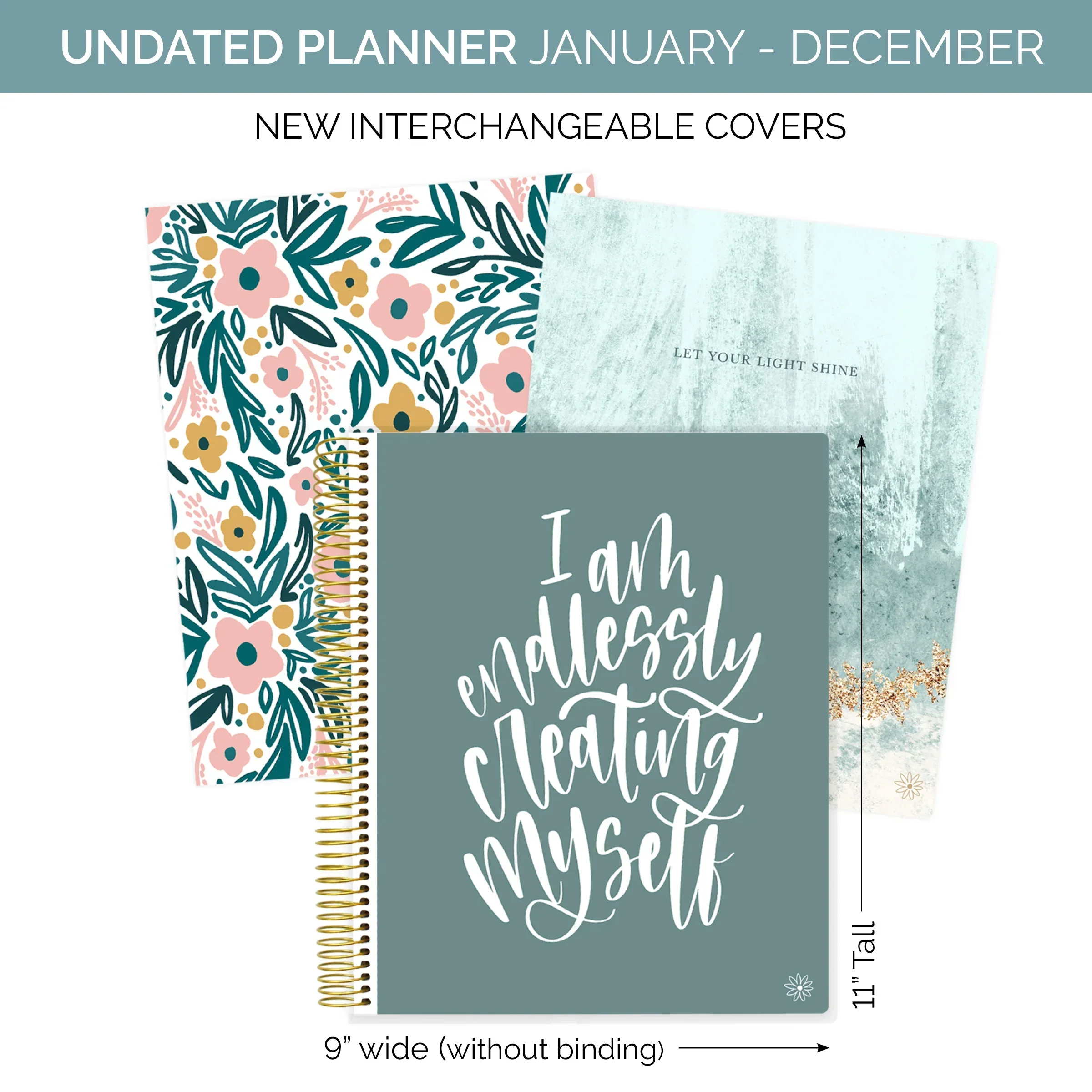 Undated Ultimate Planner & Calendar, Interchangeable Cover V1 - Image 6