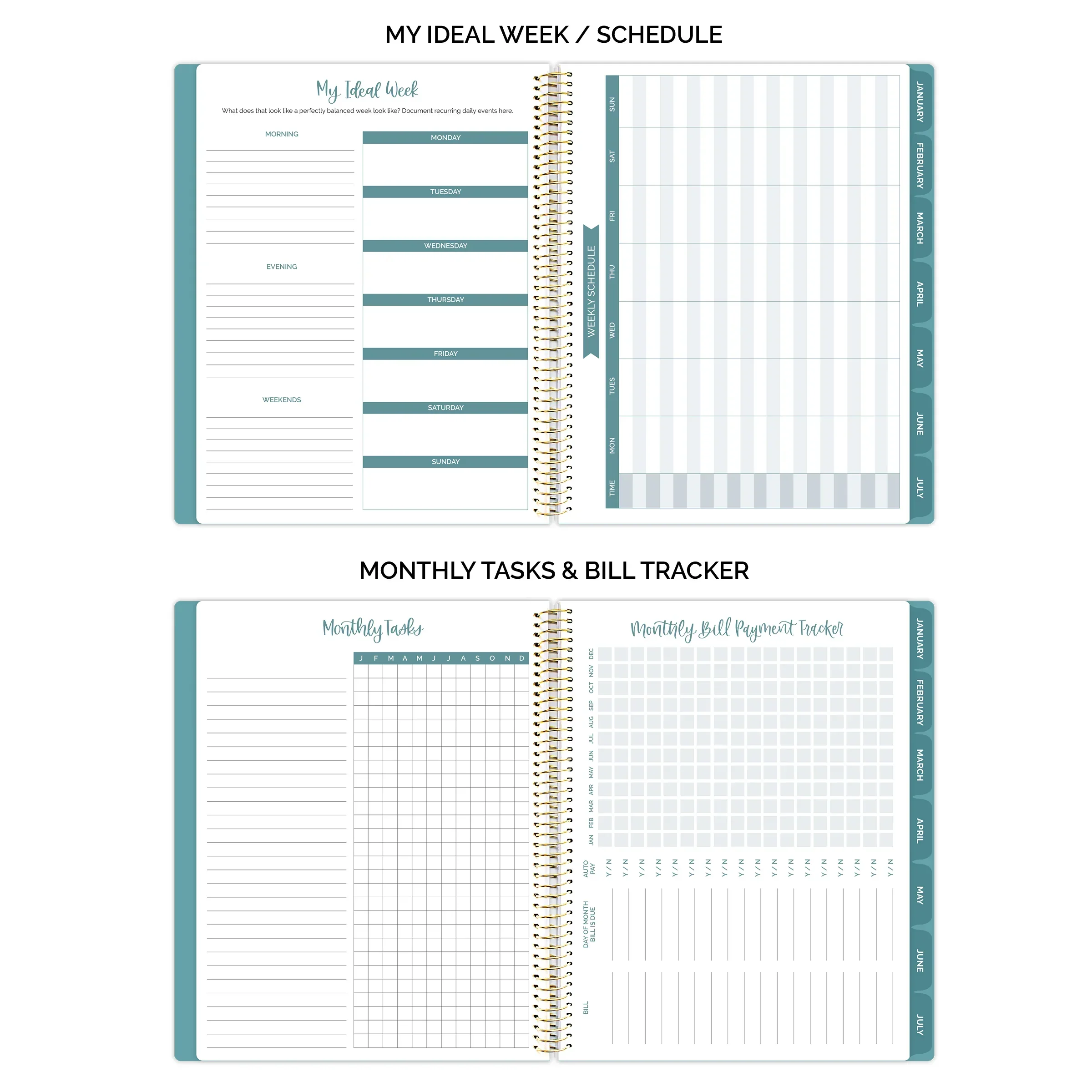 Undated Ultimate Planner & Calendar, Interchangeable Cover V1 - Image 9