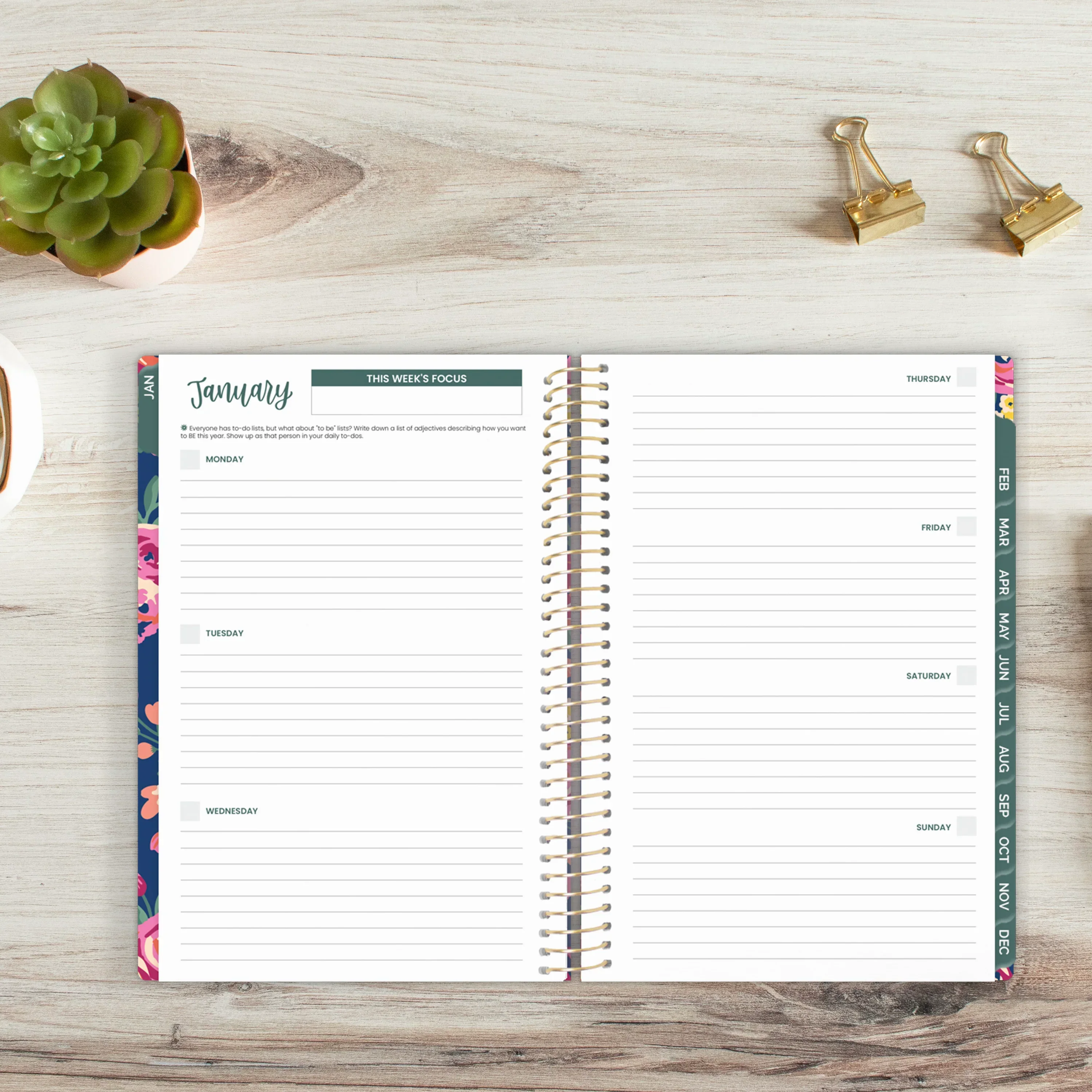 Undated Soft Cover Planner, 5.5" x 8.25", Be Kind - Image 10
