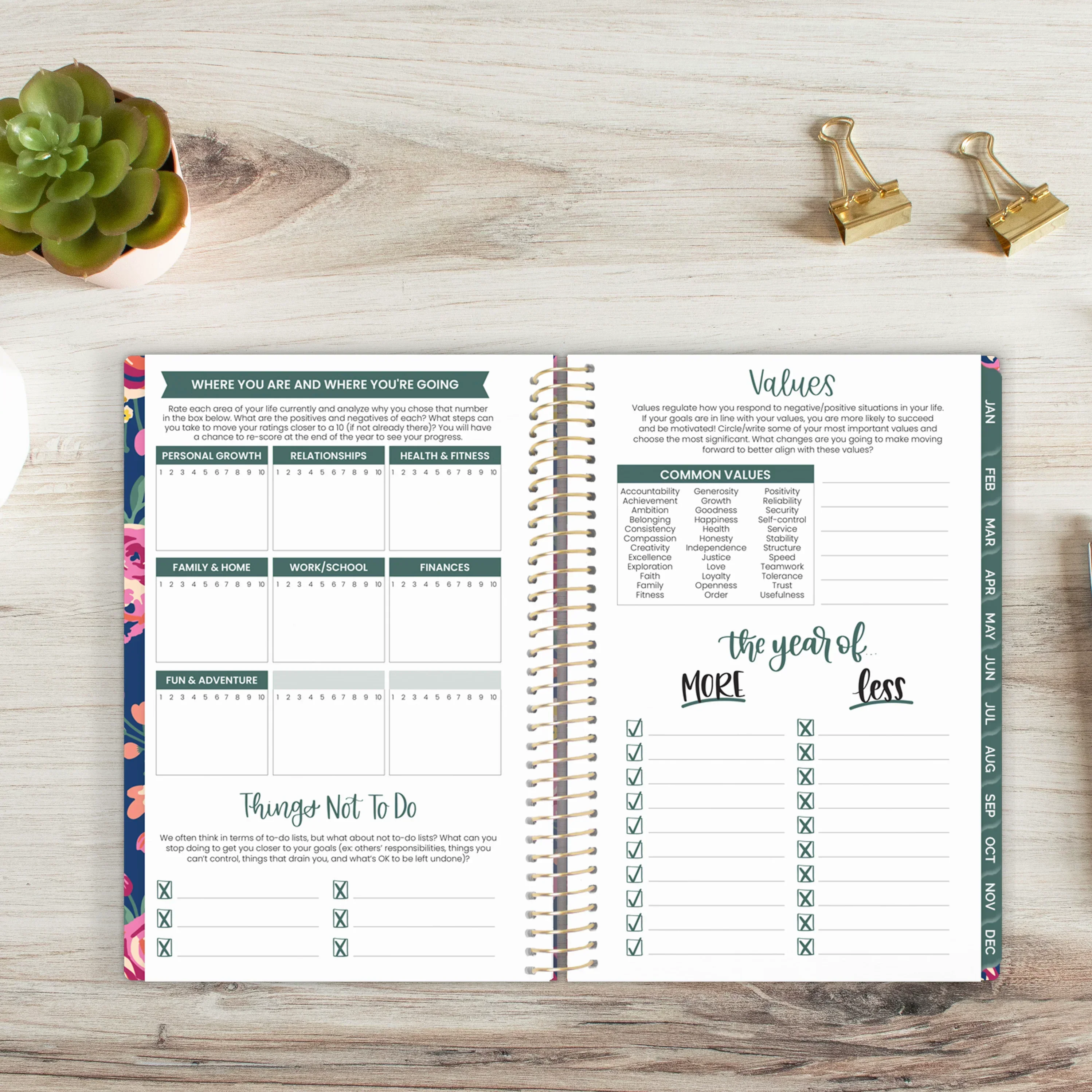 Undated Soft Cover Planner, 5.5" x 8.25", Be Kind - Image 12