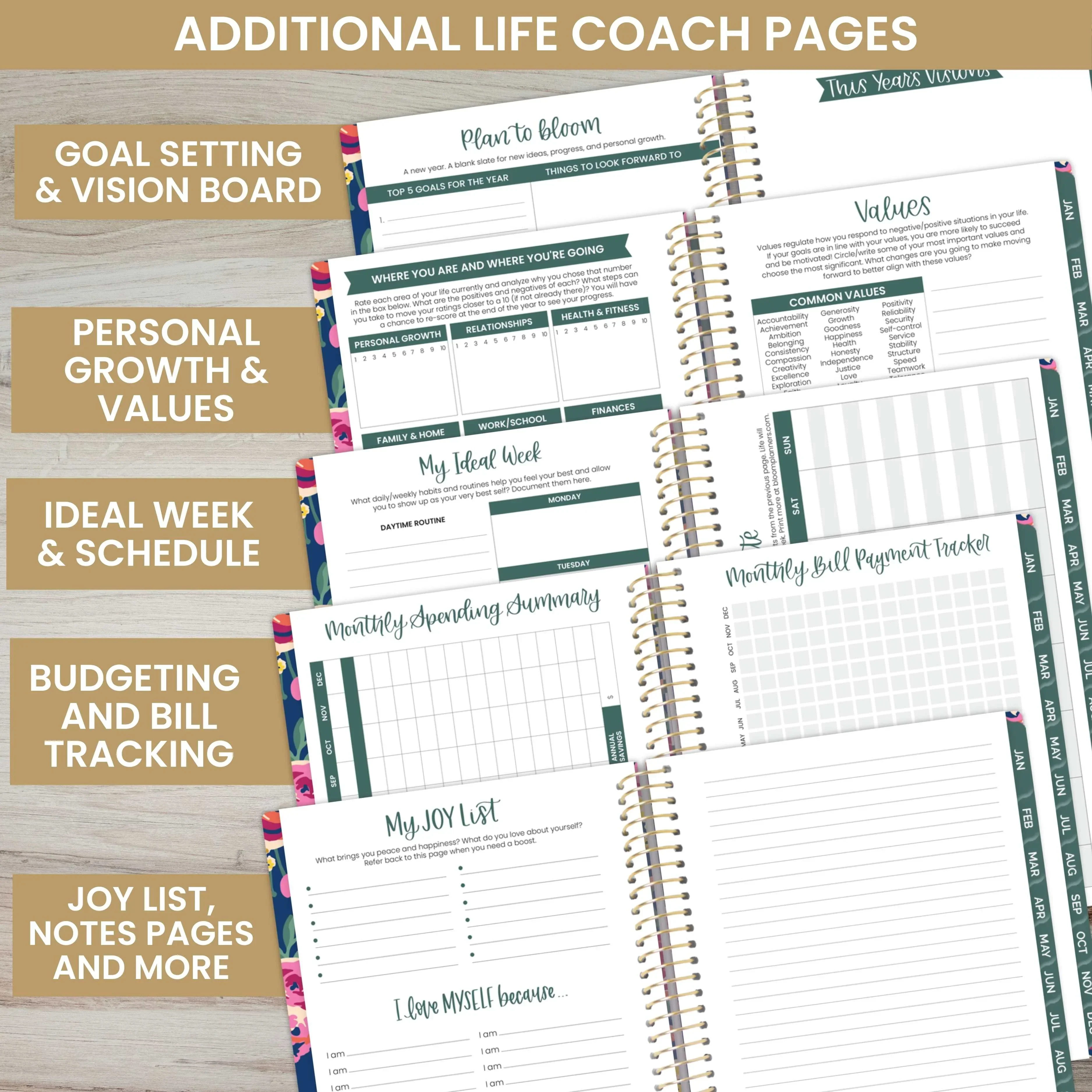 Undated Soft Cover Planner, 5.5" x 8.25", Be Kind - Image 5