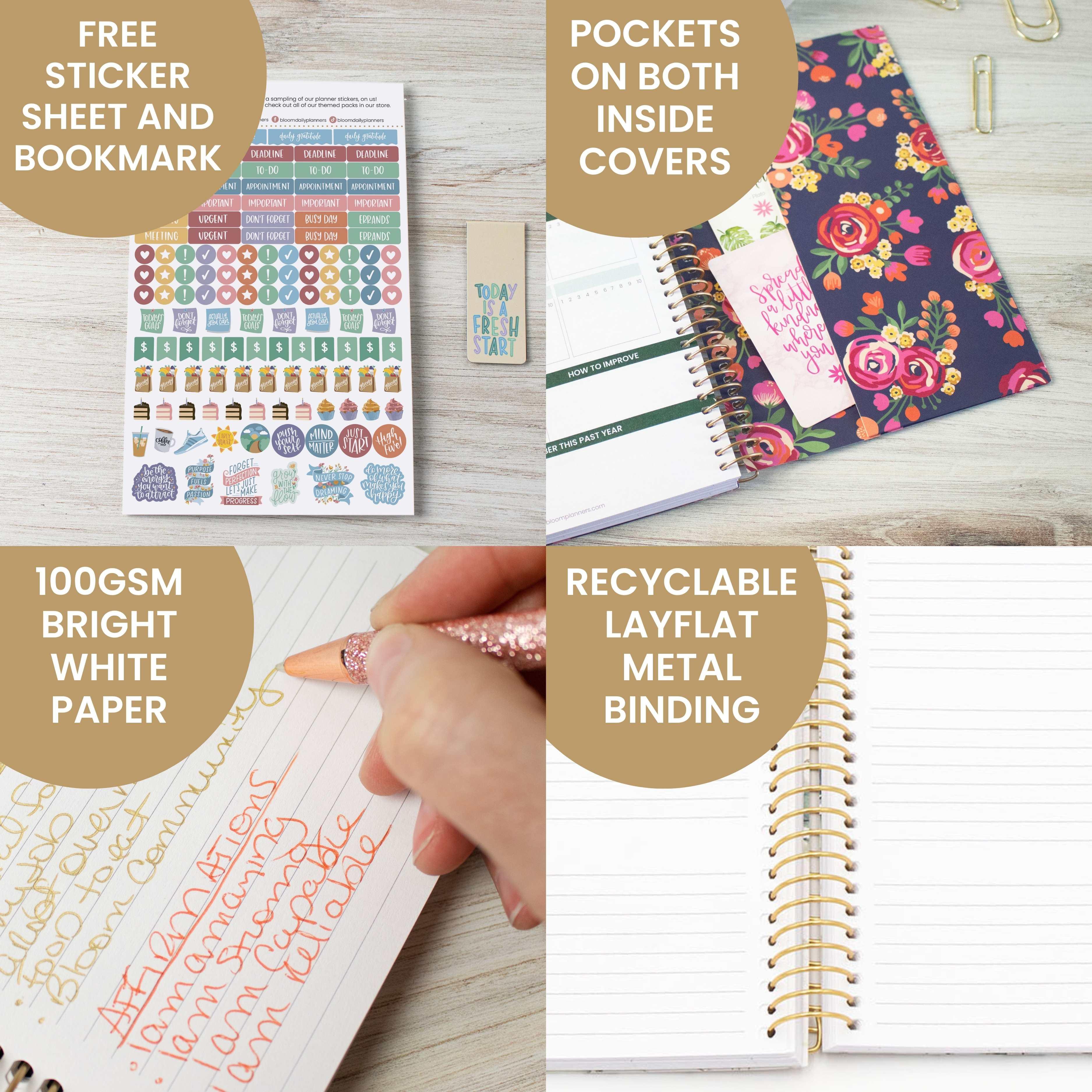 Undated Soft Cover Planner, 5.5" x 8.25", Be Kind - Image 6