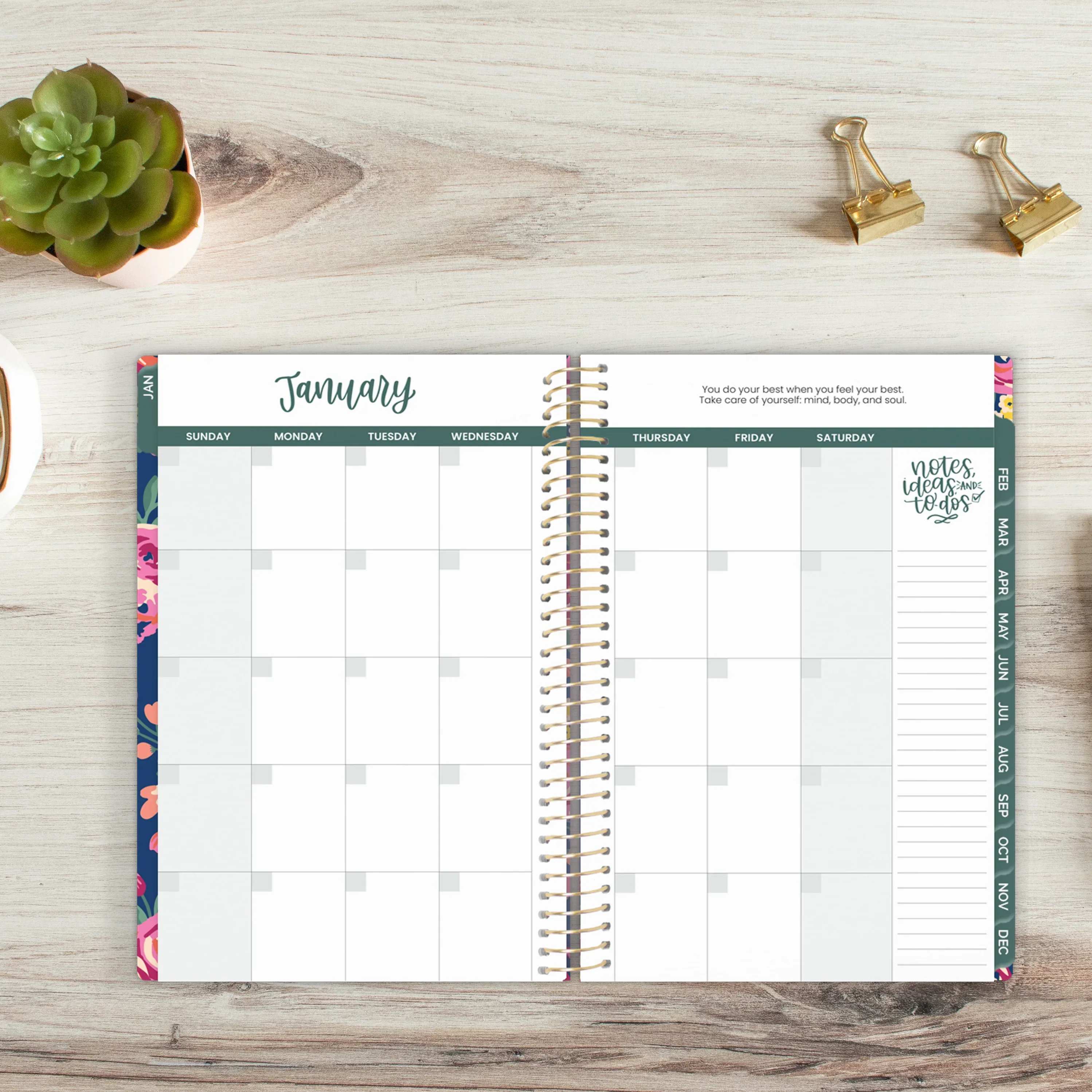 Undated Soft Cover Planner, 5.5" x 8.25", Be Kind - Image 9