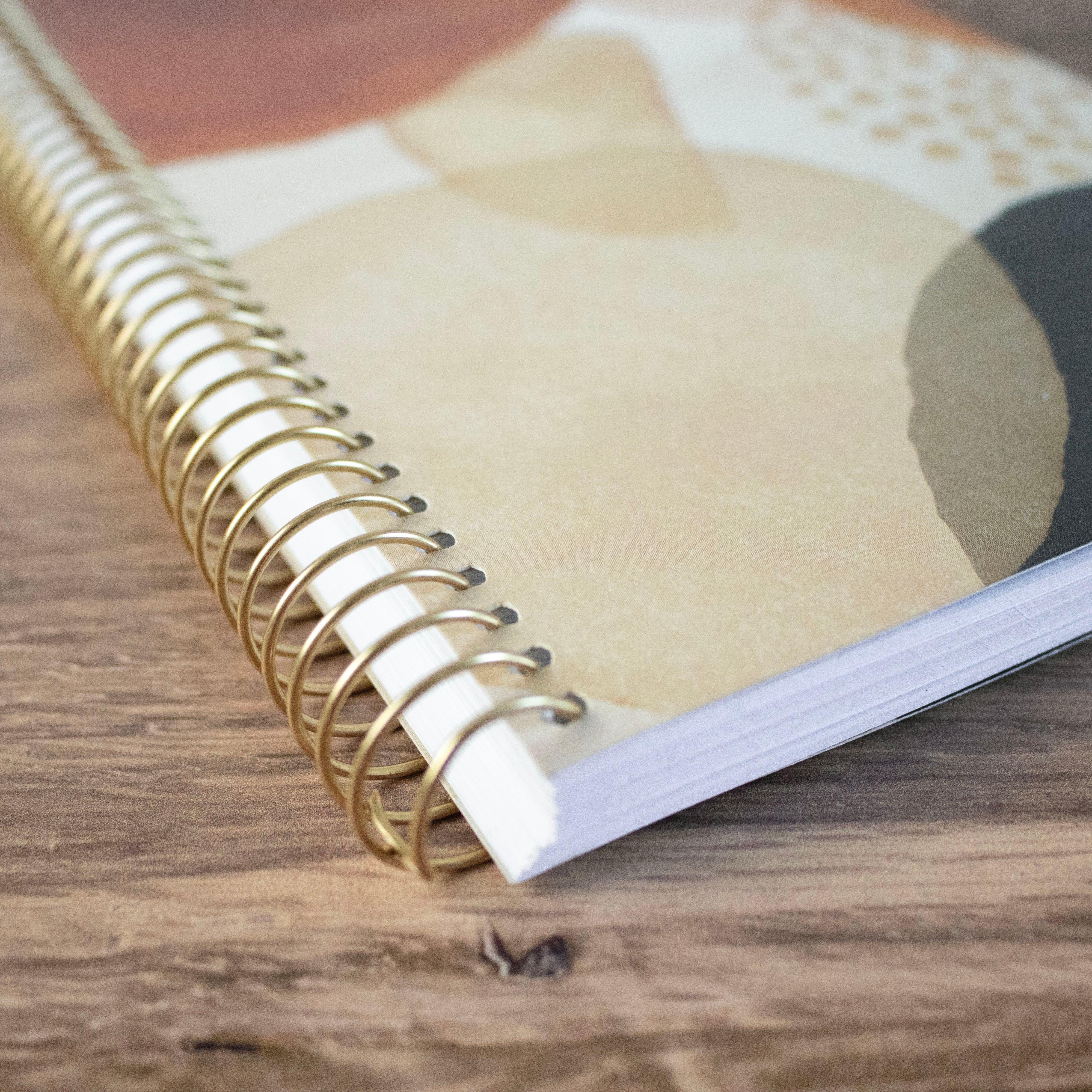 Undated Soft Cover Planner, 5.5" x 8.25", Earthy Abstract, Blue - Image 15