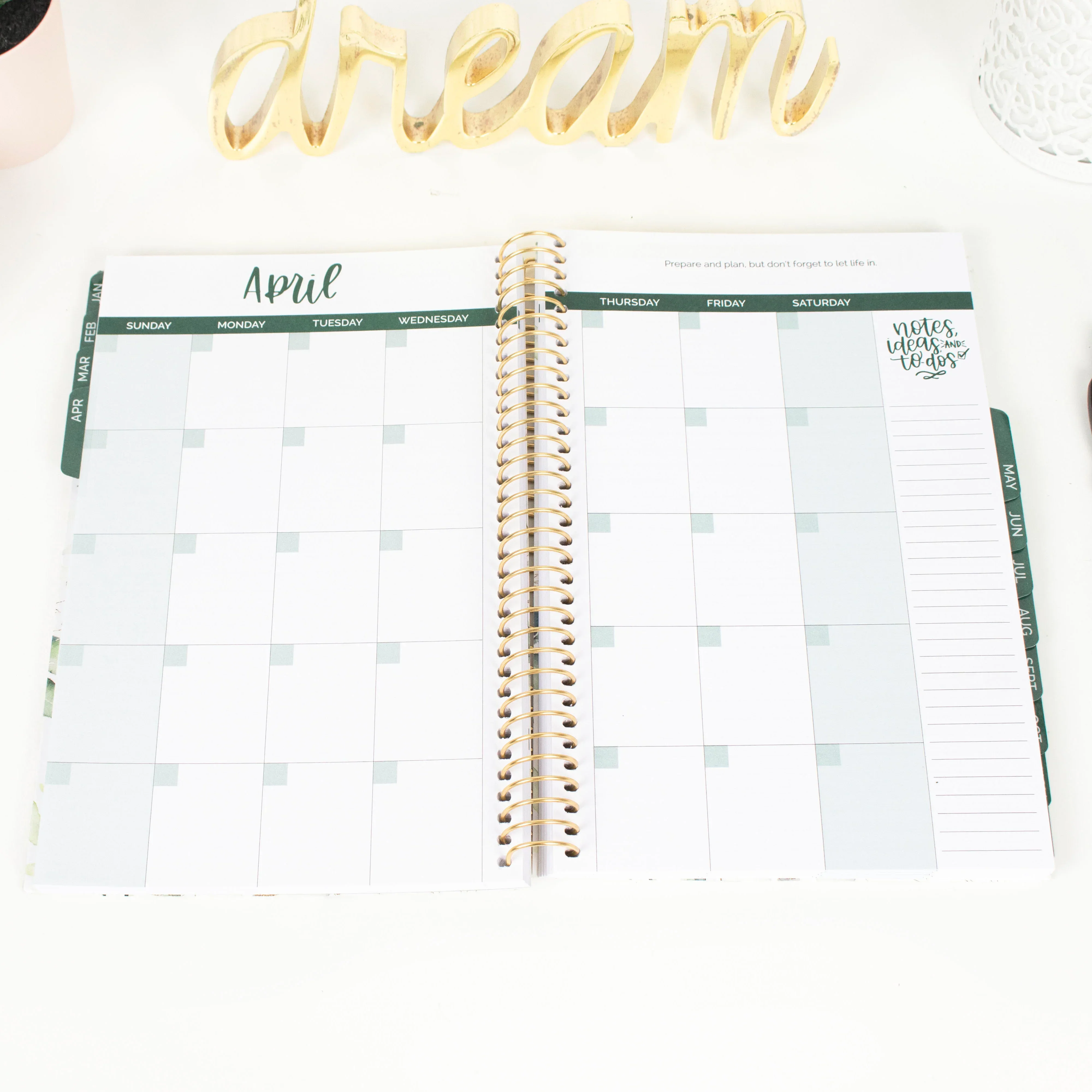 Undated Soft Cover Planner, 5.5" x 8.25", Eucalyptus - Image 10