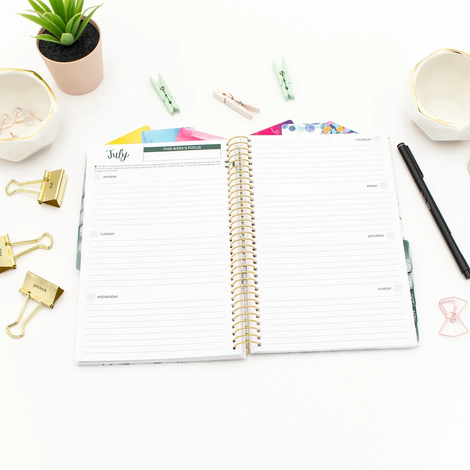 Undated Soft Cover Planner, 5.5" x 8.25", Eucalyptus - Image 11