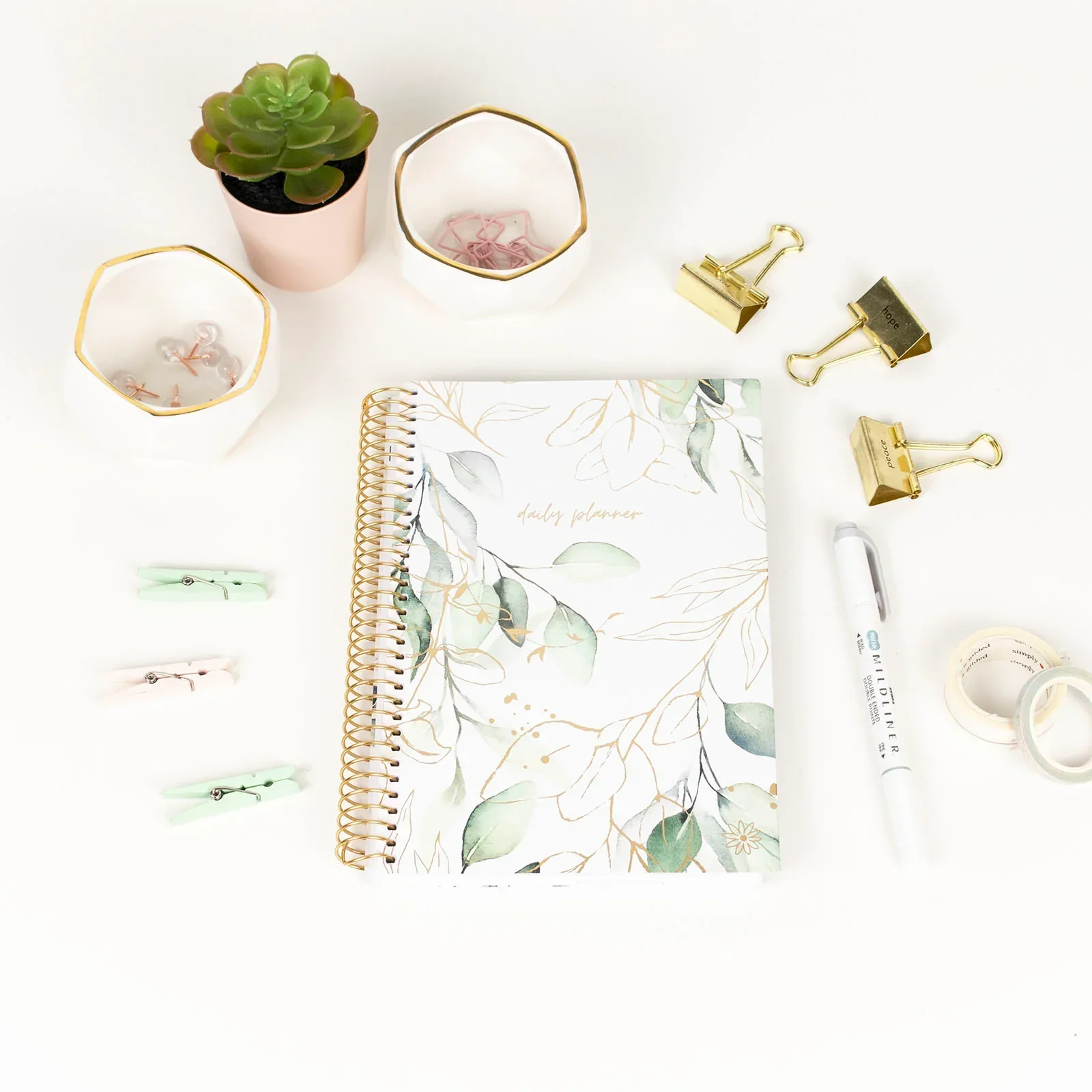 Undated Soft Cover Planner, 5.5" x 8.25", Eucalyptus - Image 6