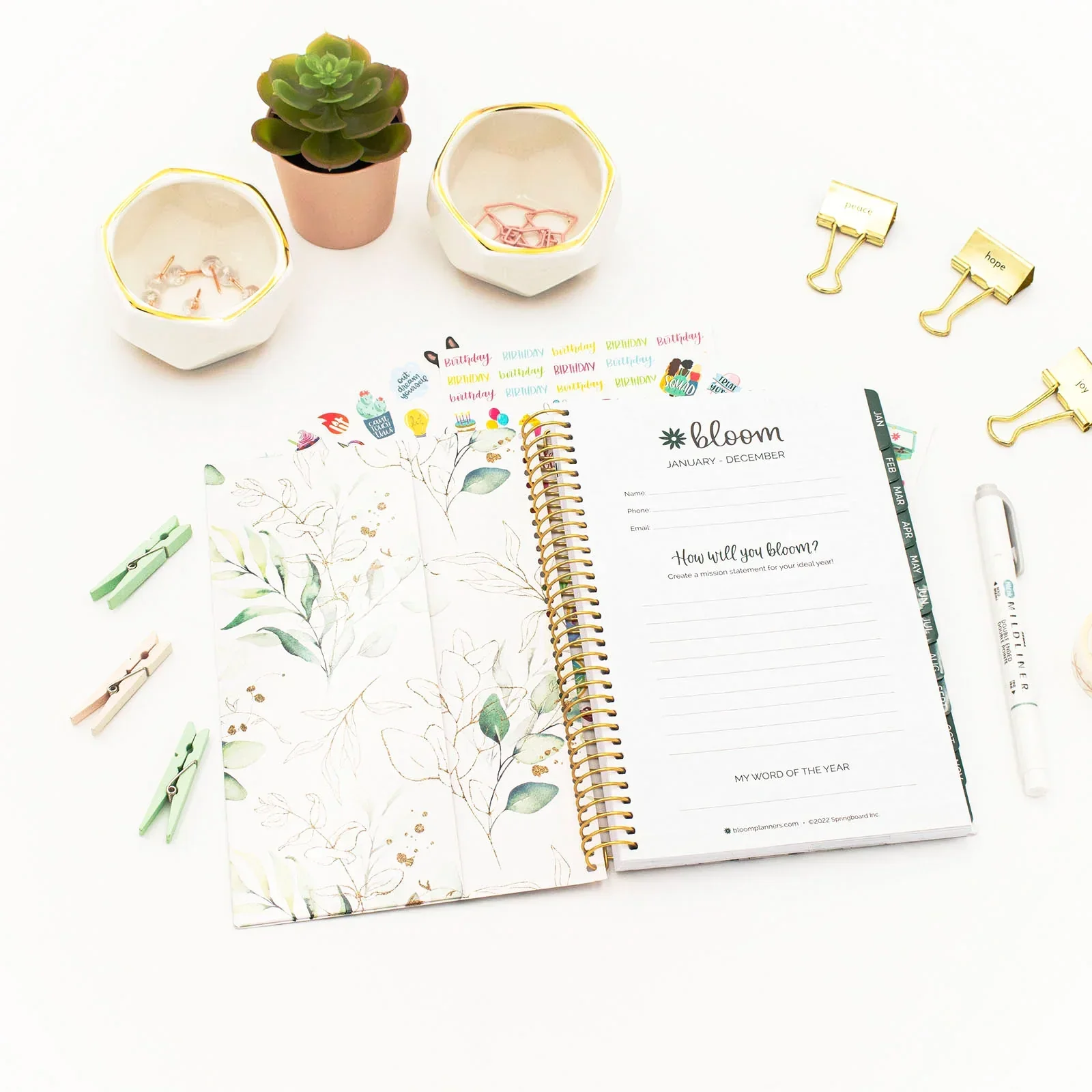 Undated Soft Cover Planner, 5.5" x 8.25", Eucalyptus - Image 7