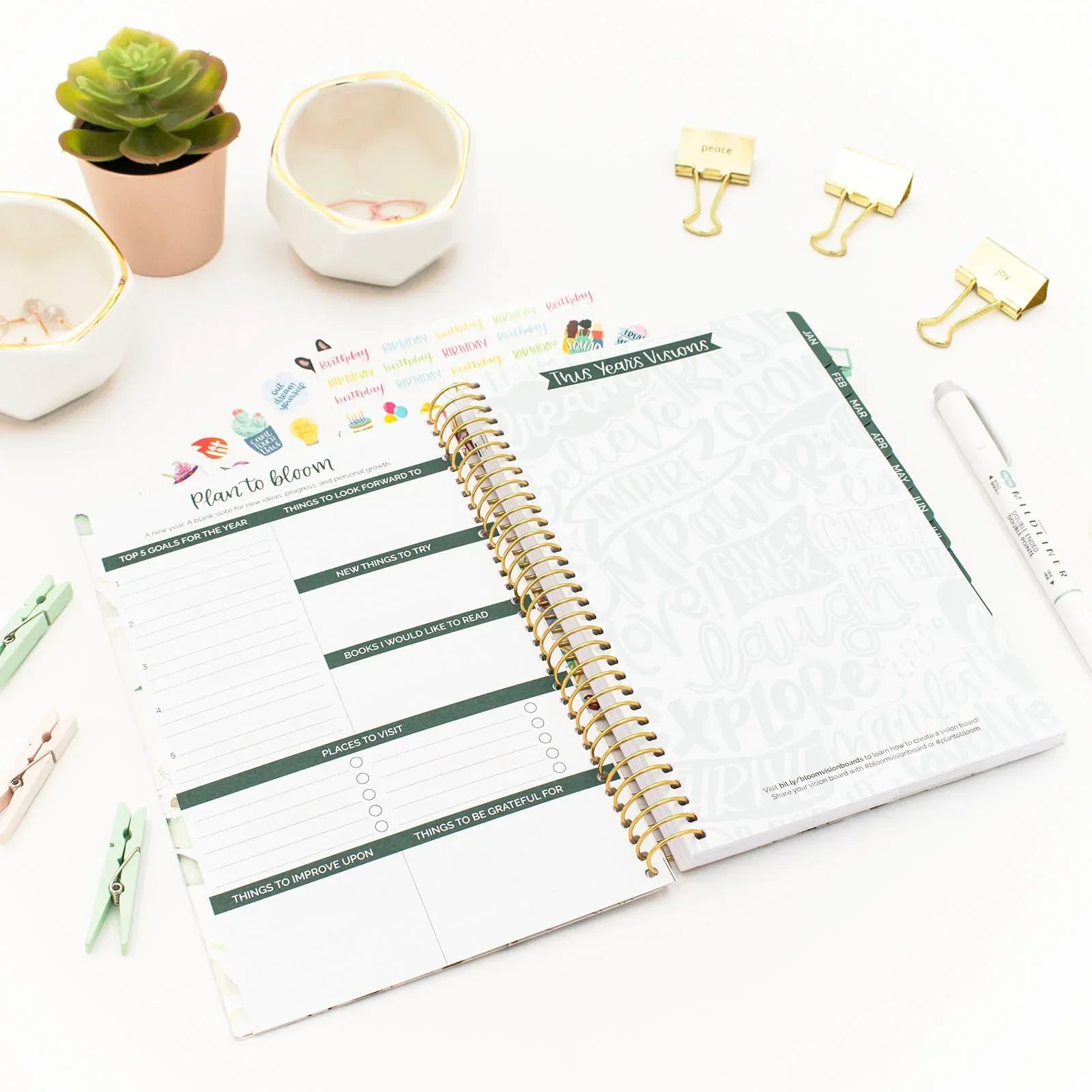 Undated Soft Cover Planner, 5.5" x 8.25", Eucalyptus - Image 8