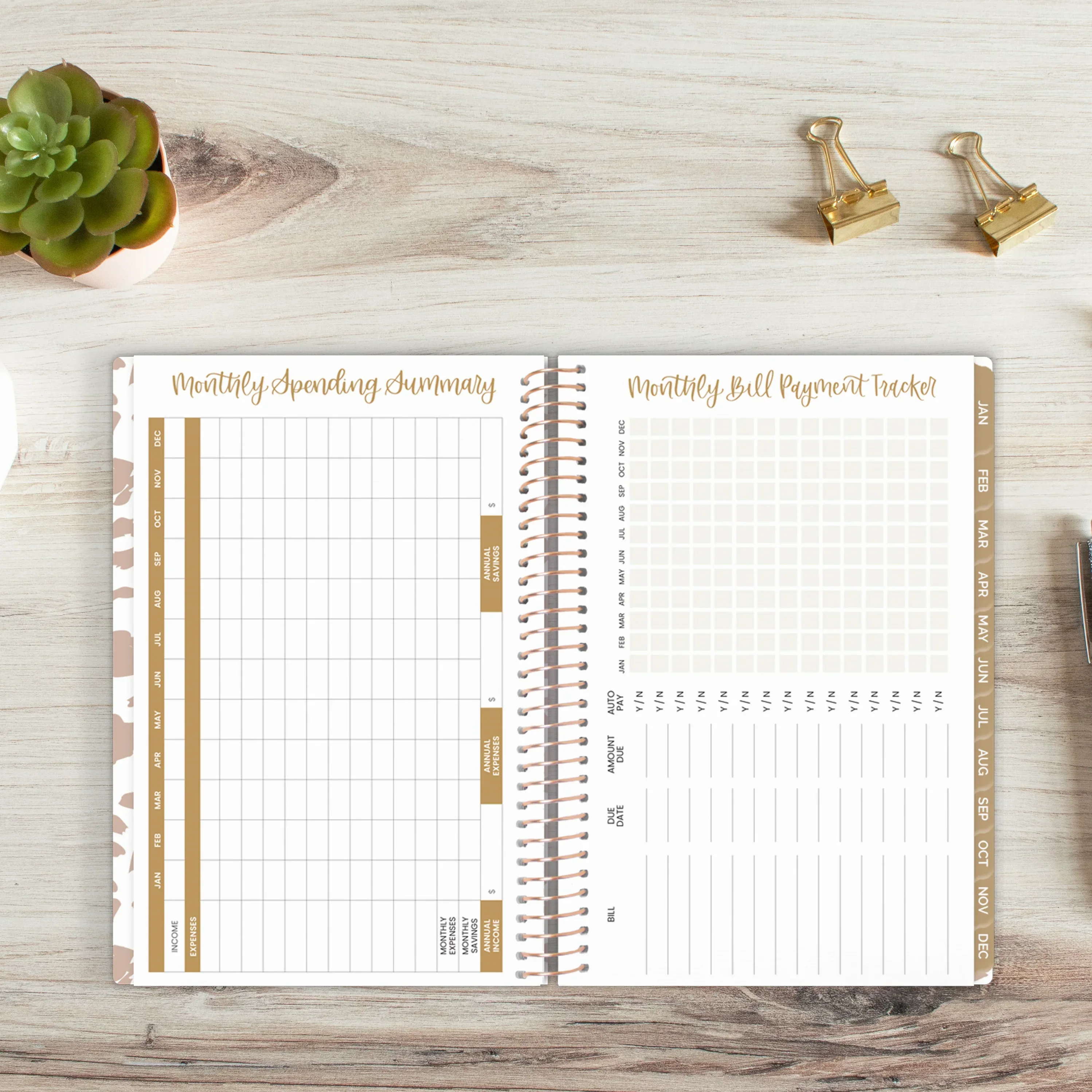 Undated Soft Cover Planner, 5.5" x 8.25", Tan Leopard - Image 13