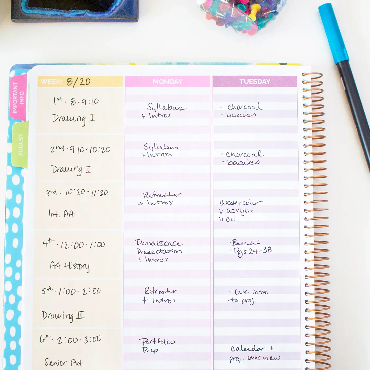 Undated Teacher Planner & Calendar, Learn with Joy - Image 10