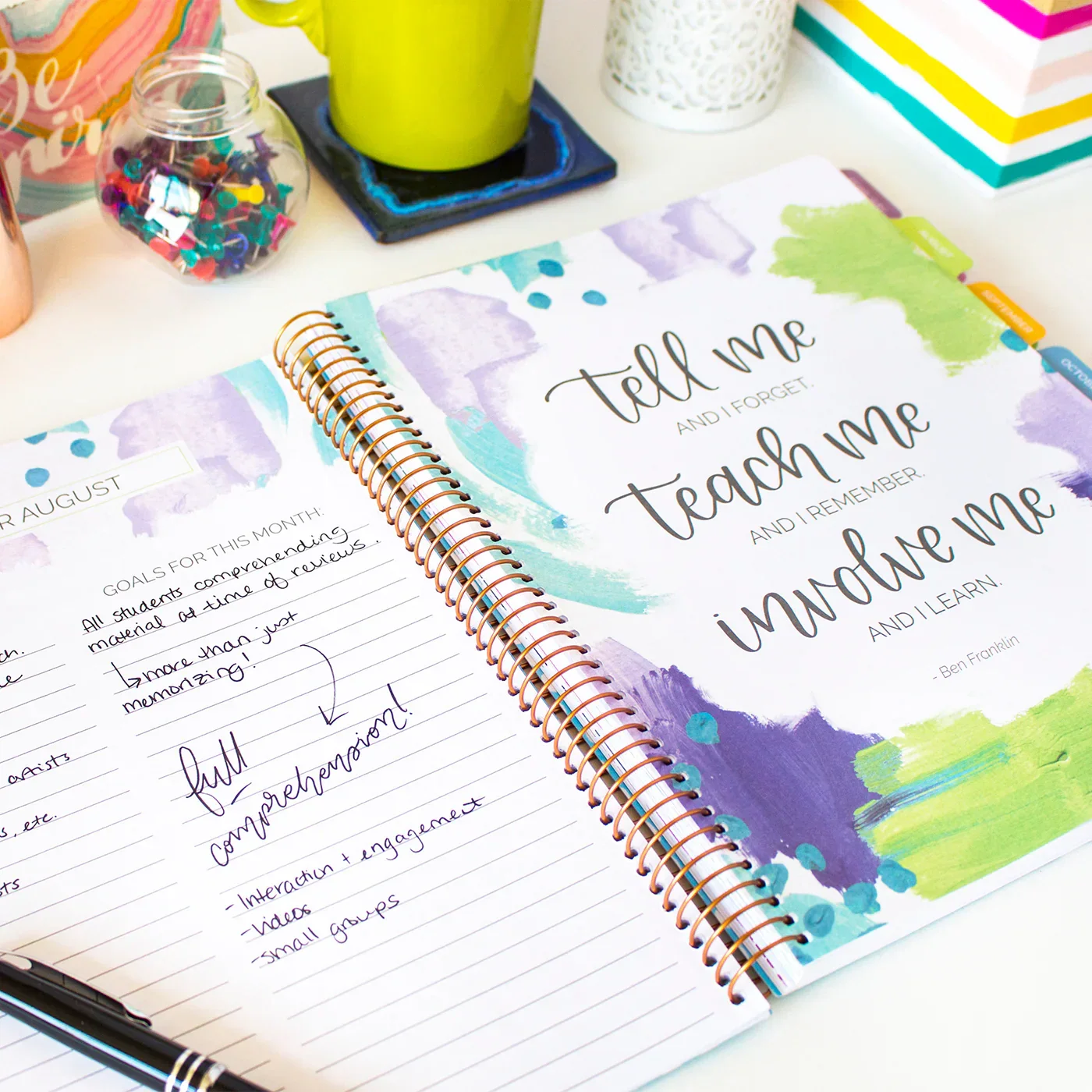 Undated Teacher Planner & Calendar, Learn with Joy - Image 17