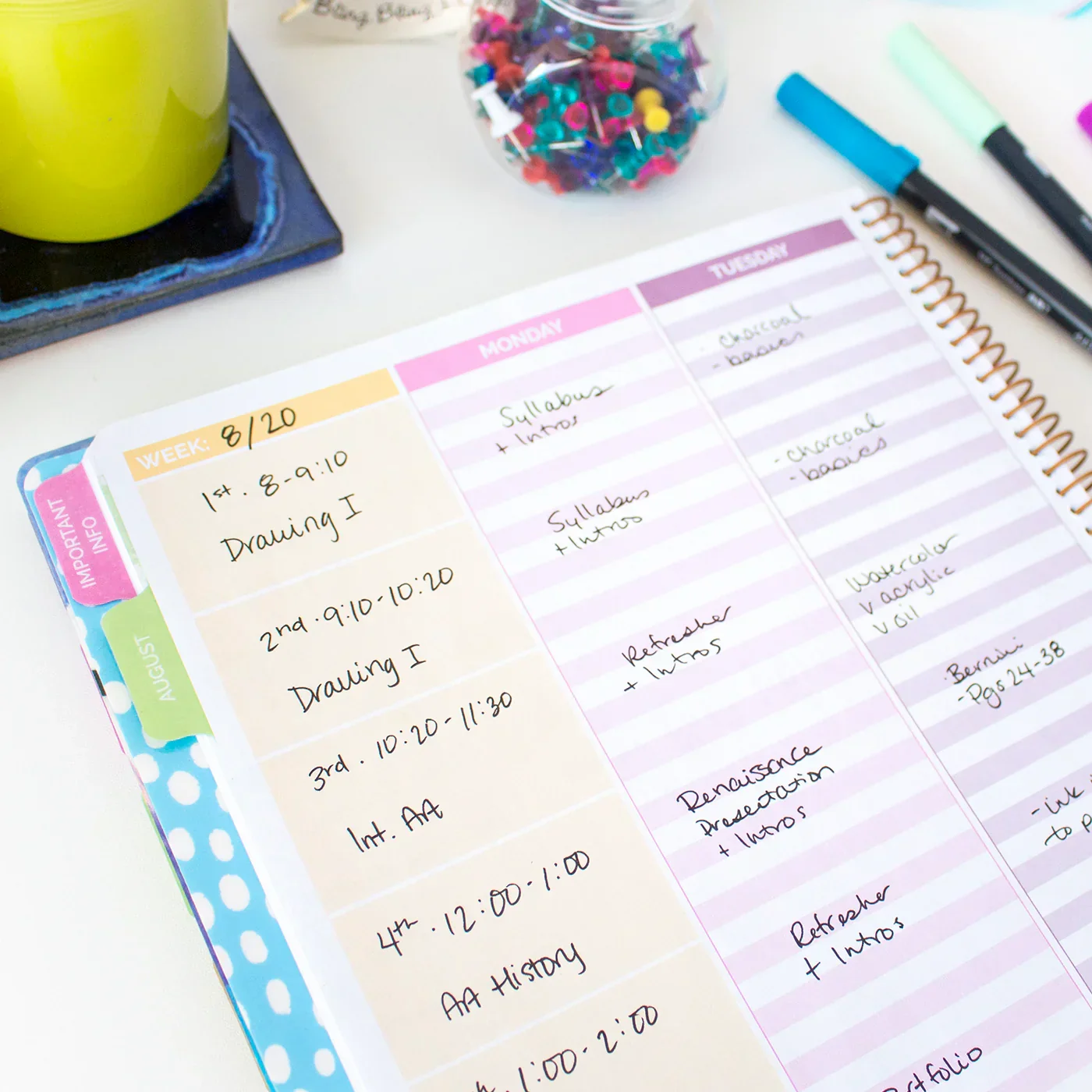 Undated Teacher Planner & Calendar, Learn with Joy - Image 18