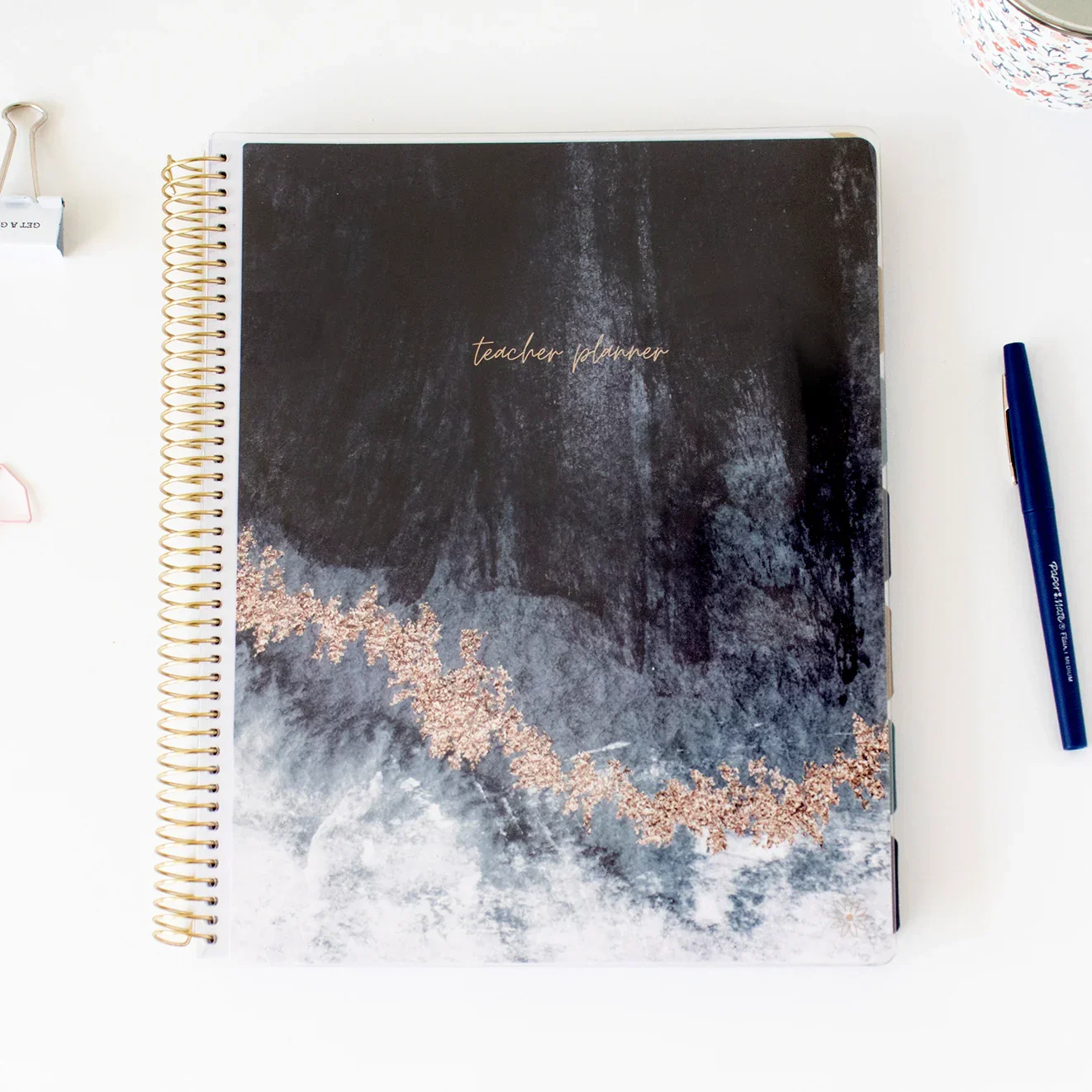 Undated Teacher Planner & Calendar, Interchangeable Cover, Neutral - Image 12