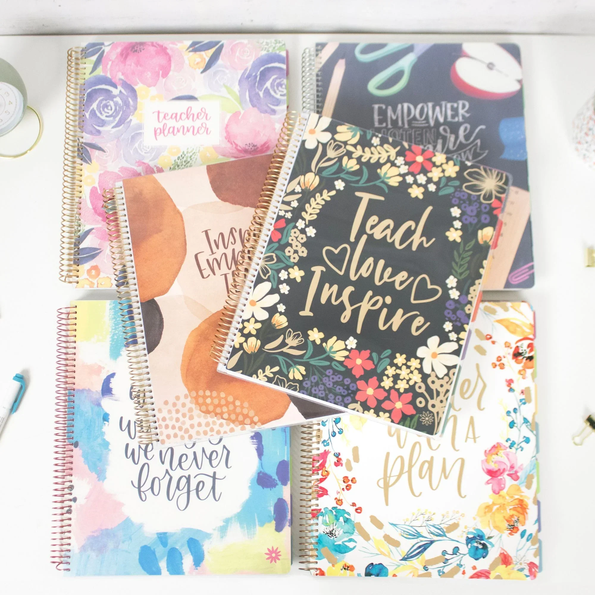 Undated Teacher Planner & Calendar, Interchangeable Cover, Bold & Bright - Image 19