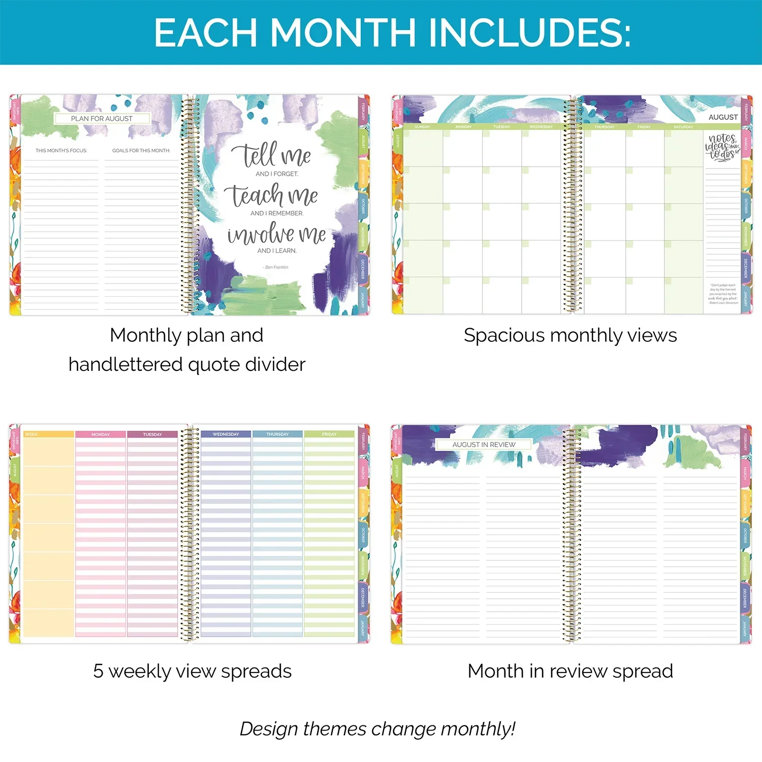 Undated Teacher Planner & Calendar, Teacher With a Plan - Image 5
